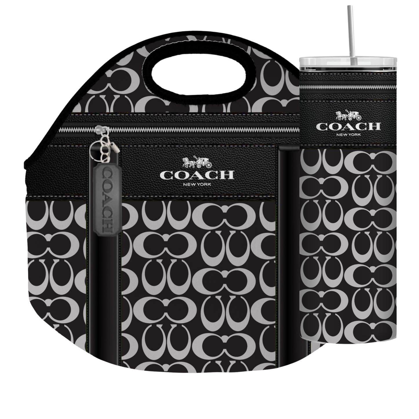 Stylish Purse-Inspired Lunch Tote, Coaster & Tumbler Set – Chic & Functional - 10