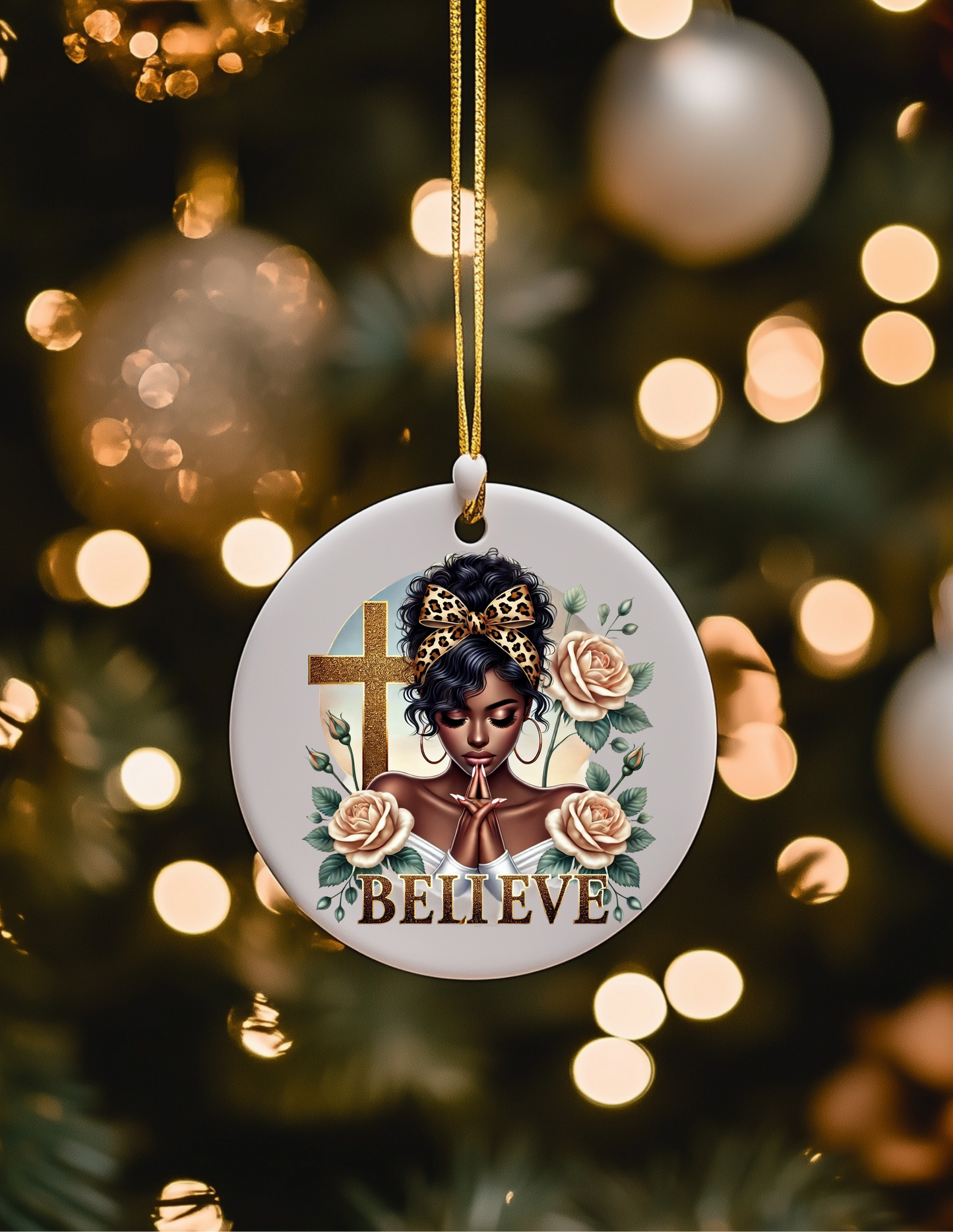 Praying Girl Christmas Ornament - S & M Unique Shirts, LLC
