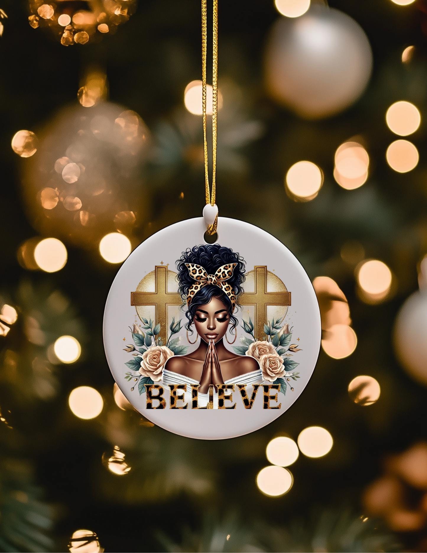 Praying Girl Christmas Ornament - S & M Unique Shirts, LLC