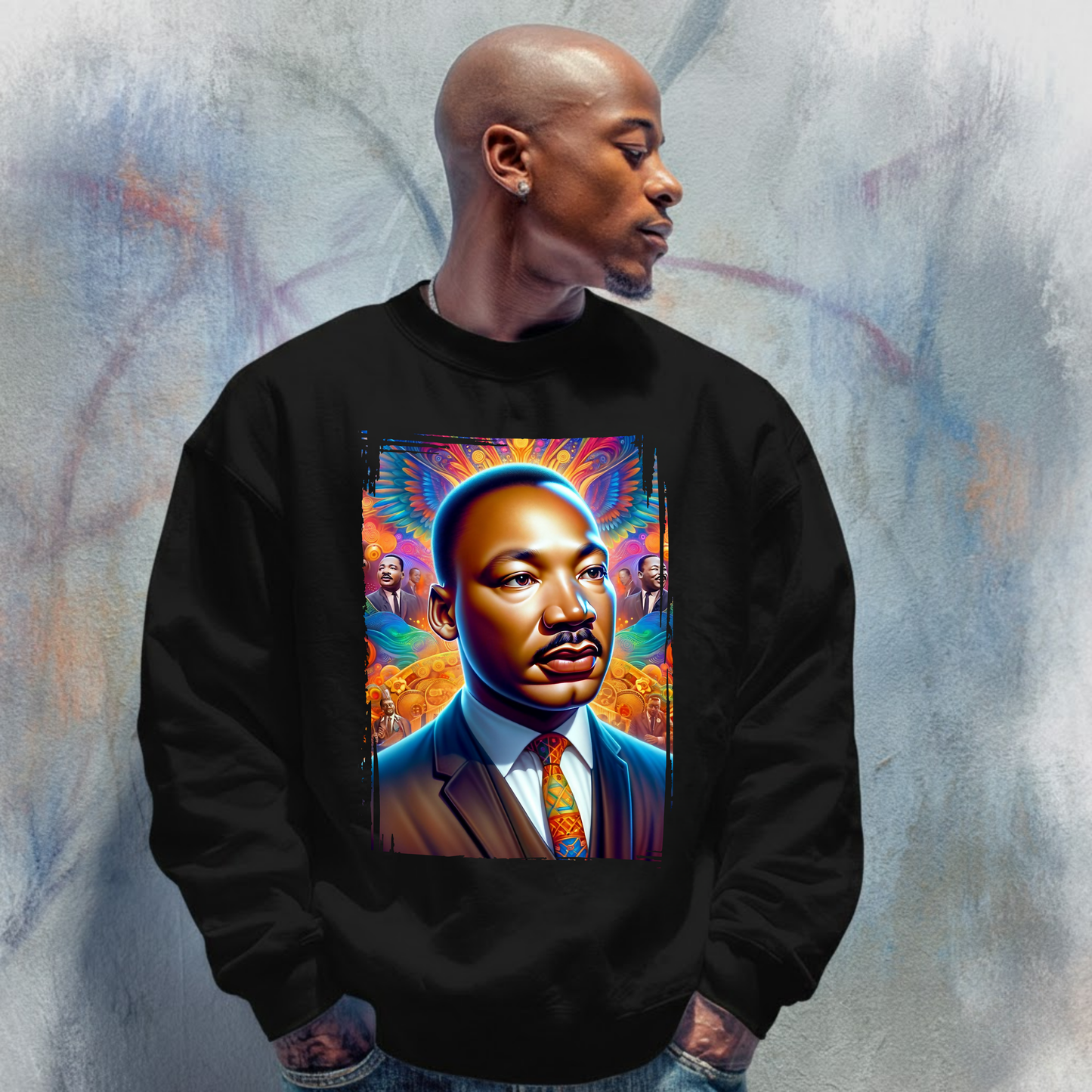 Martin Luther King Jr. "The Dreamer" – Artistic Tribute Sweatshirt