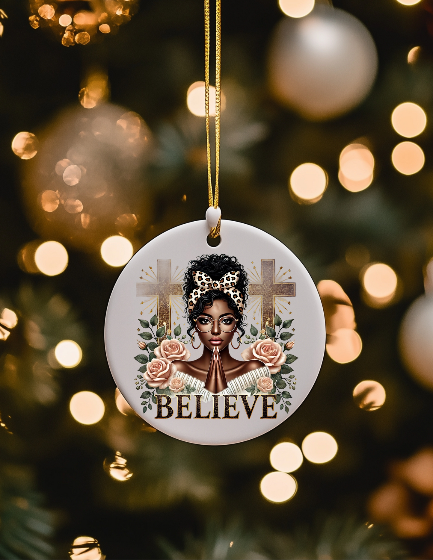 Praying Girl Christmas Ornament - S & M Unique Shirts, LLC