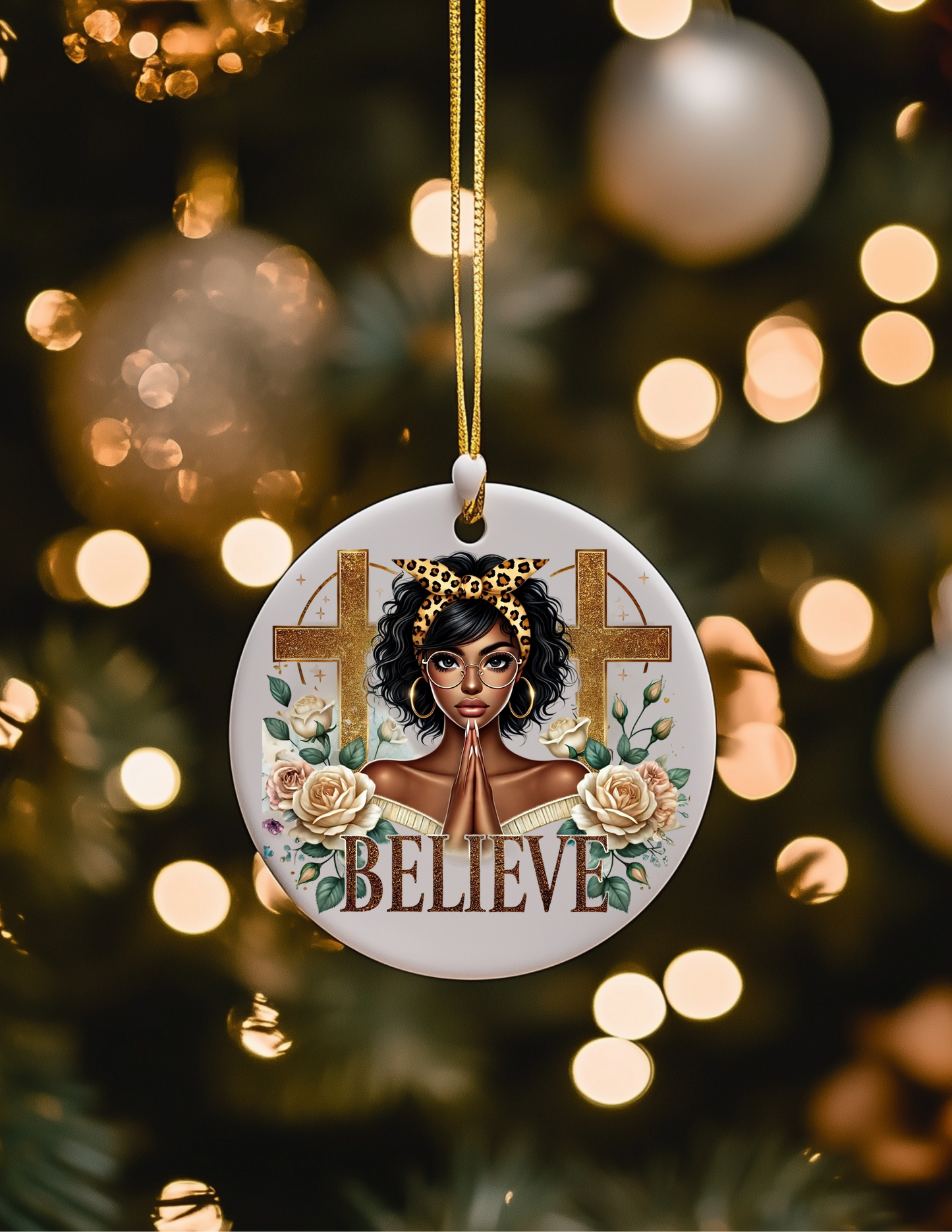 Praying Girl Christmas Ornament - S & M Unique Shirts, LLC