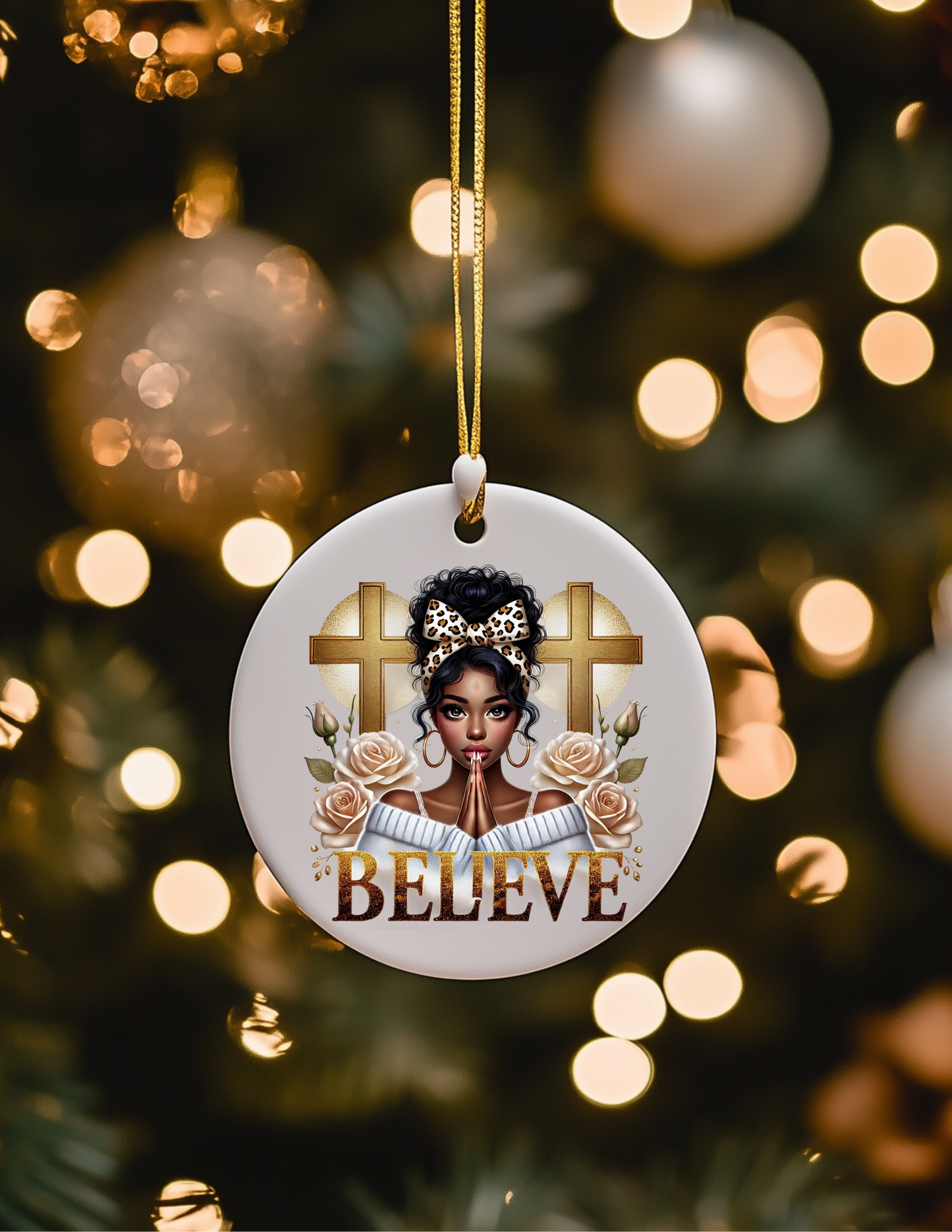 Praying Girl Christmas Ornament - S & M Unique Shirts, LLC