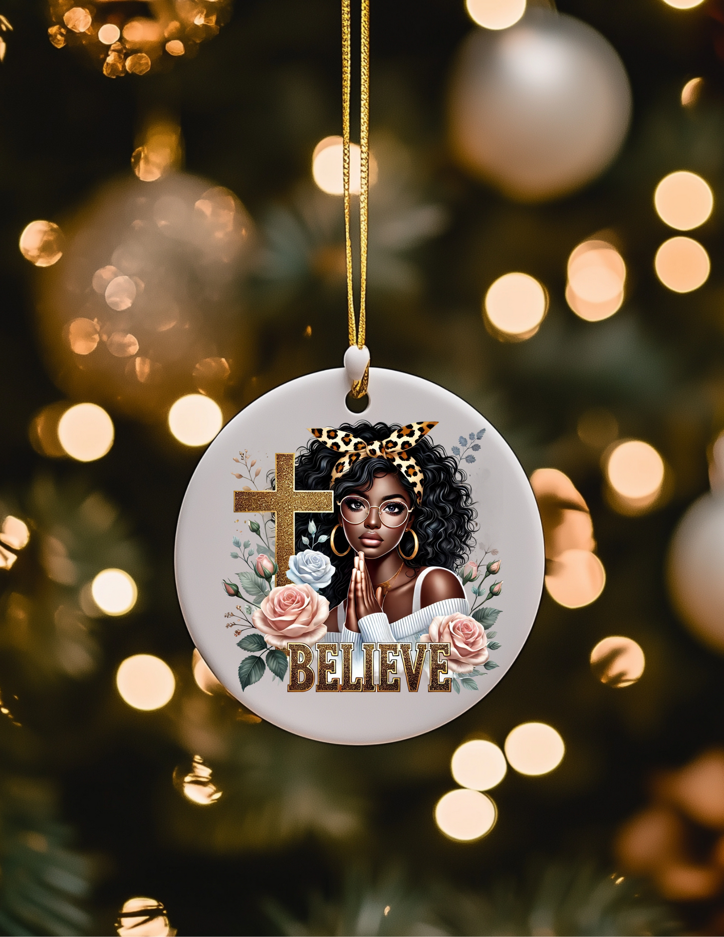Praying Girl Christmas Ornament - S & M Unique Shirts, LLC