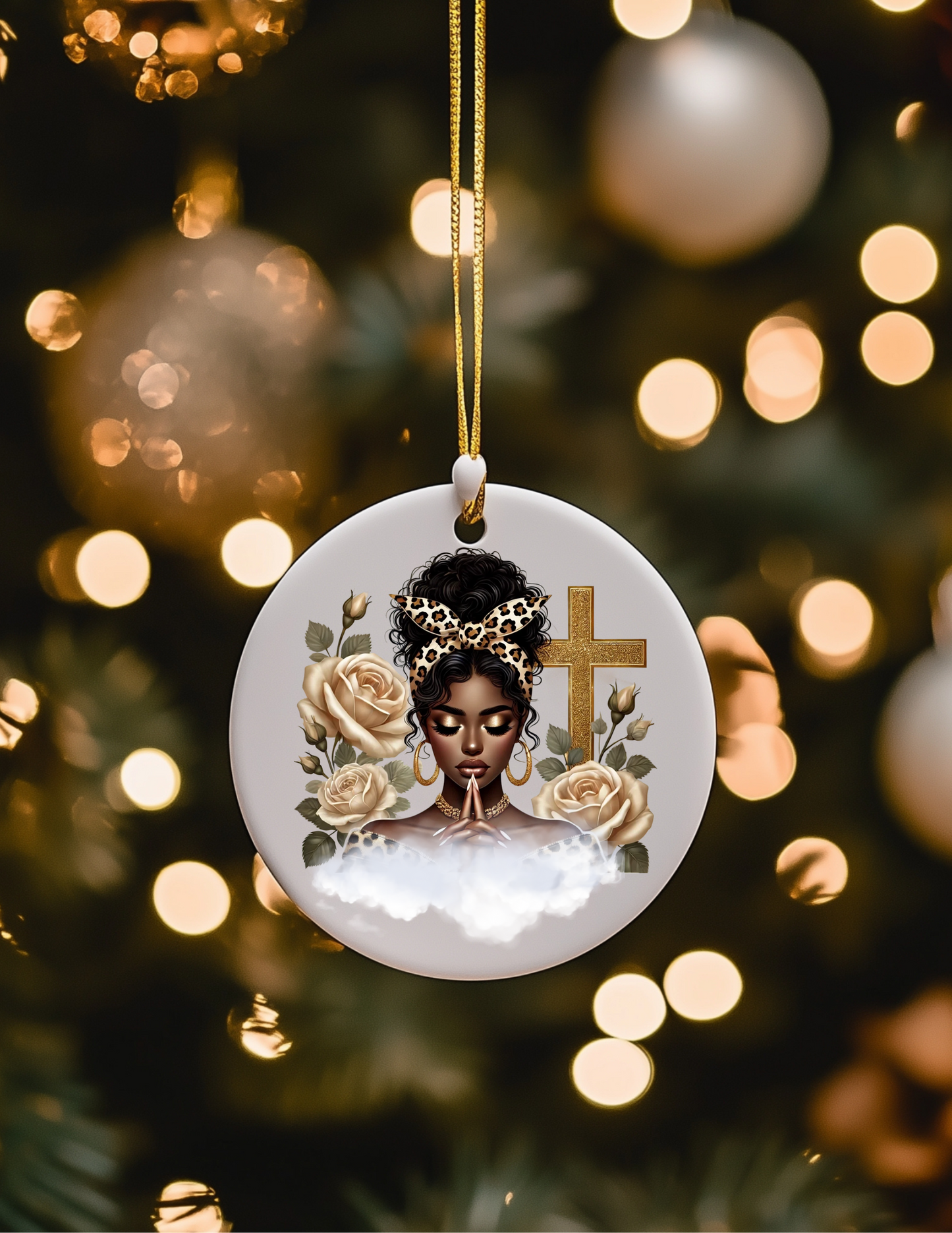 Praying Girl Christmas Ornament - S & M Unique Shirts, LLC