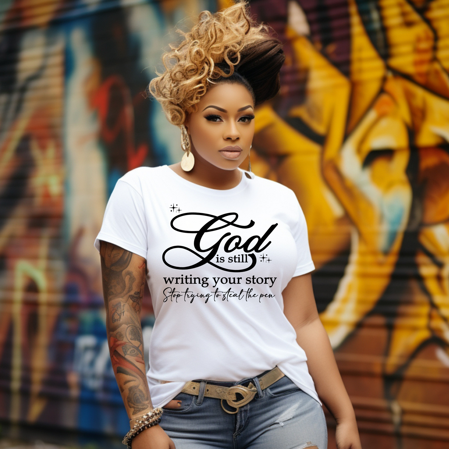 God Is Still Writing Your Story T-Shirt | Faith-Based Christian Tee | Inspirational Trust God Shirt - S & M Unique Shirts, LLC