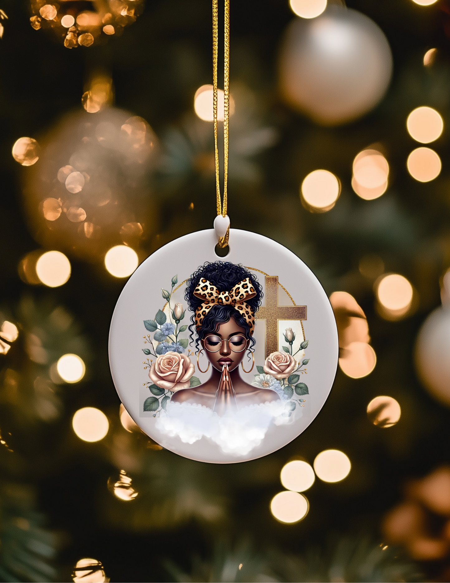 Praying Girl Christmas Ornament - S & M Unique Shirts, LLC
