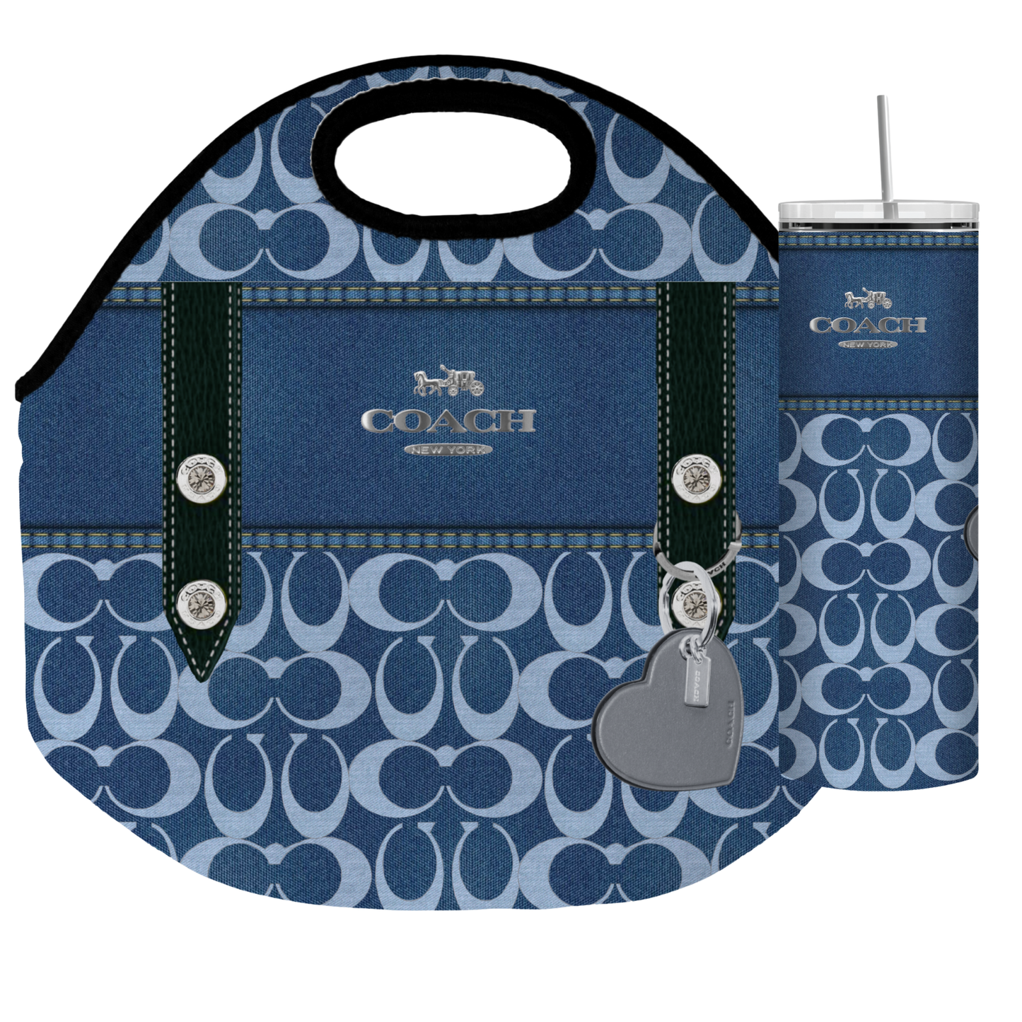 Stylish Purse-Inspired Lunch Tote, Coaster & Tumbler Set – Chic & Functional - 2