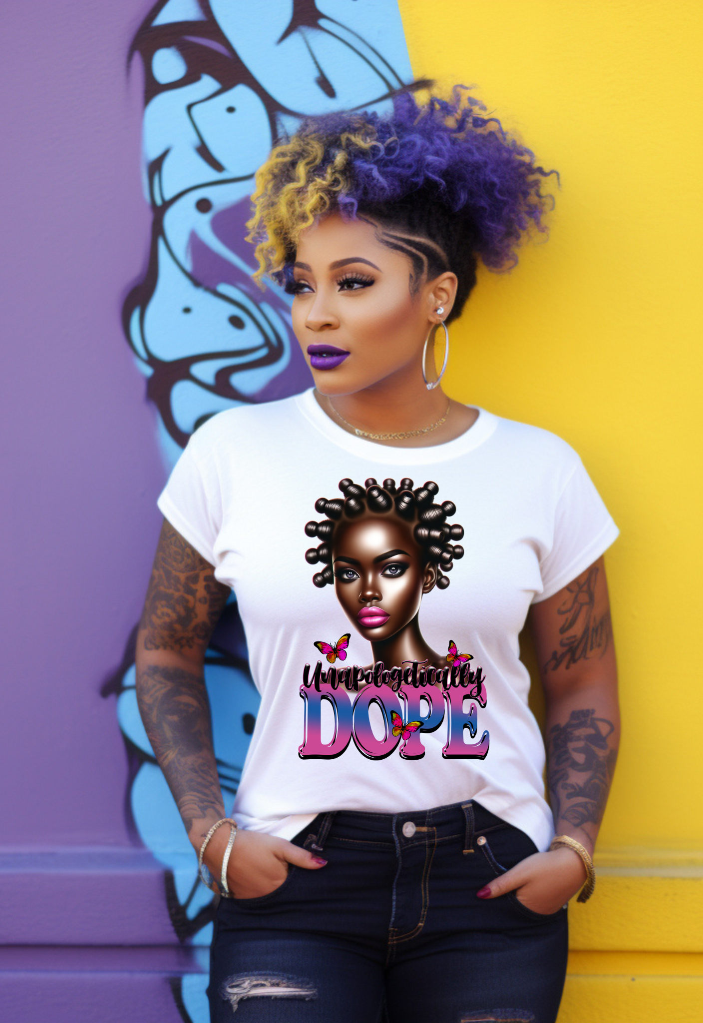 Unapologetically Dope T-Shirt | Black Girl Magic Tee | Faith & Confidence Apparel -3 - S & M Unique Shirts, LLC