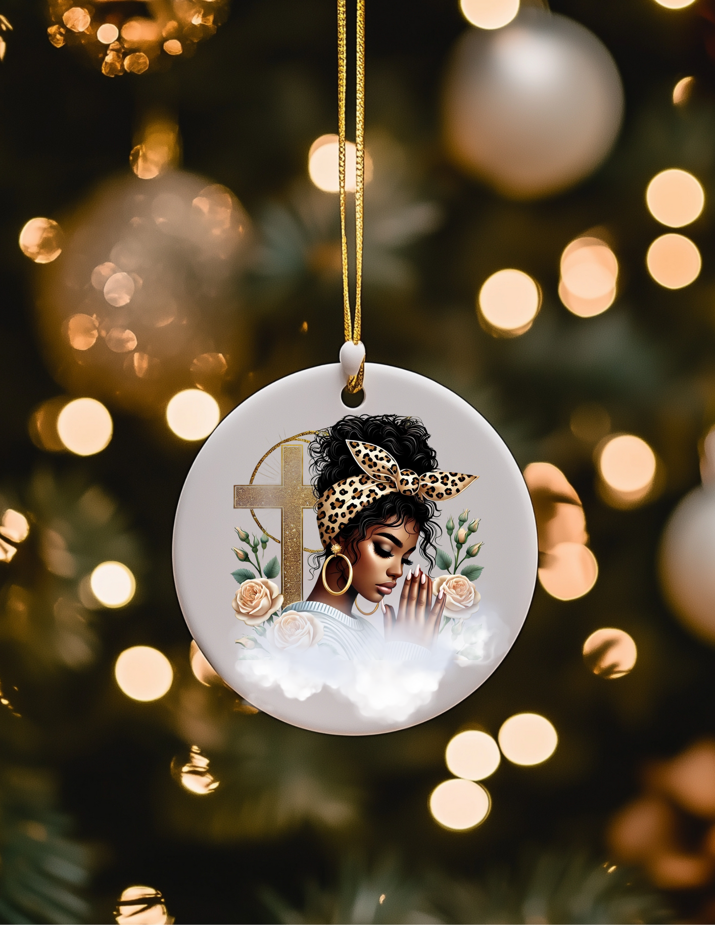 Praying Girl Christmas Ornament - S & M Unique Shirts, LLC