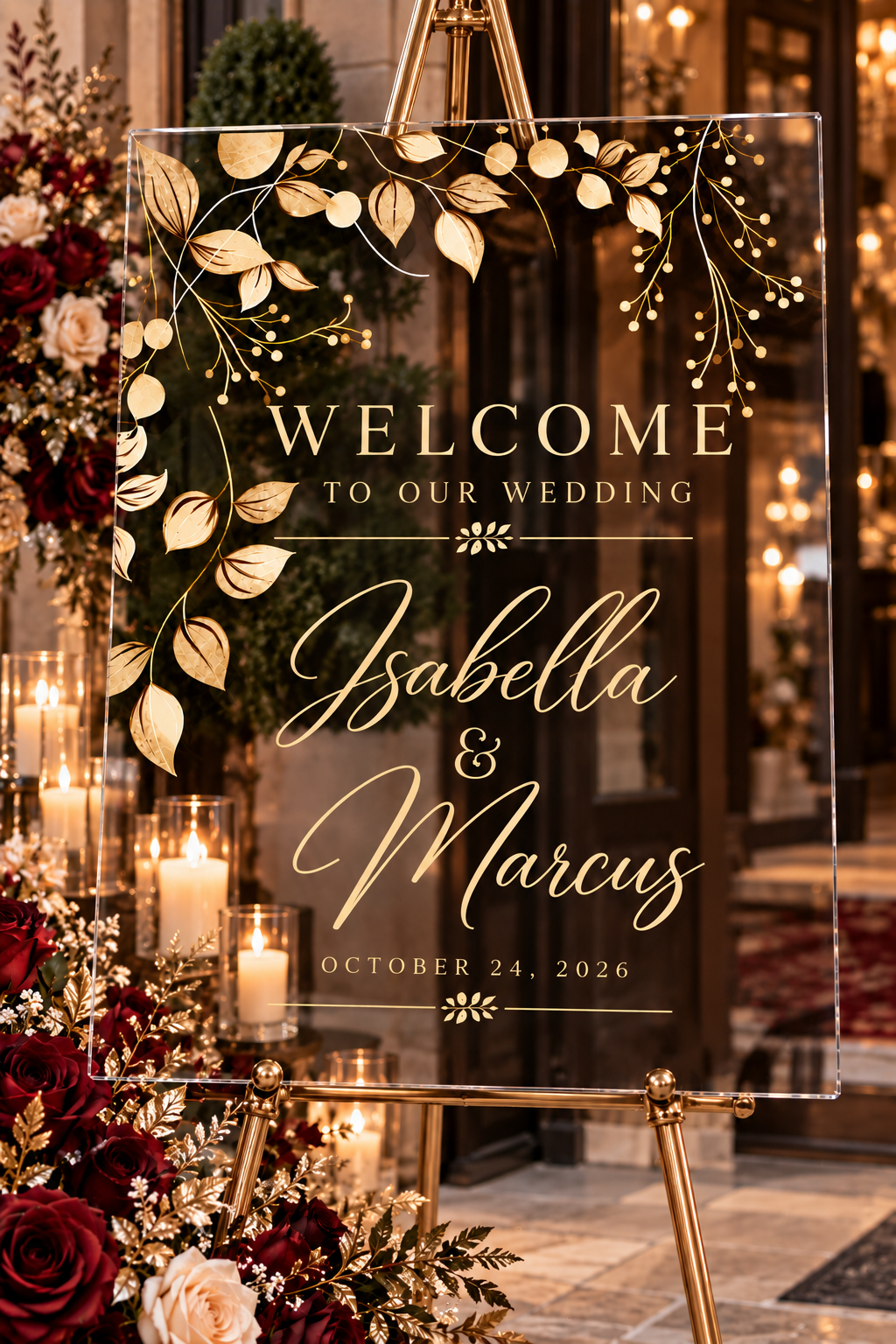 Personalized Wedding Welcome Sign | Foam Board & Acrylic