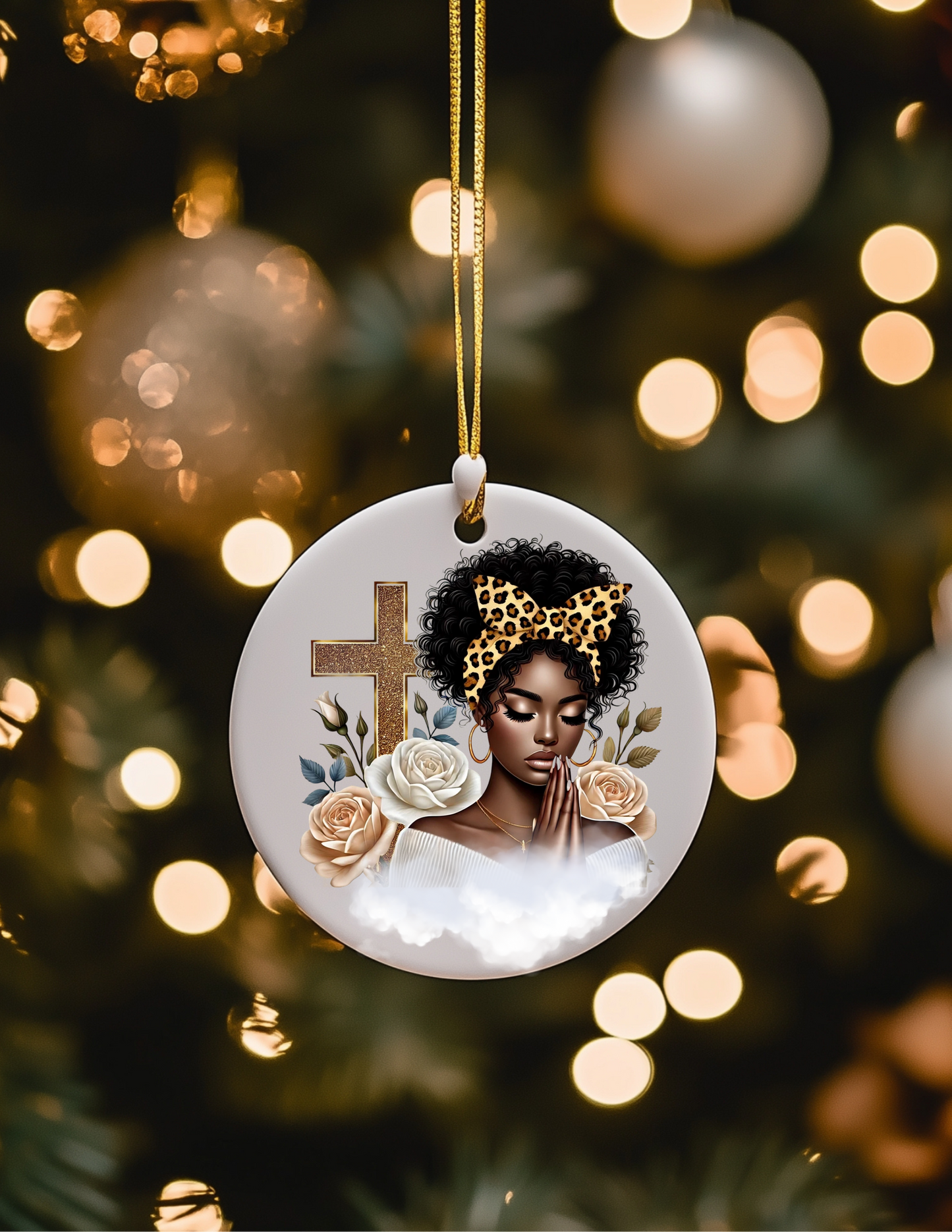 Praying Girl Christmas Ornament - S & M Unique Shirts, LLC
