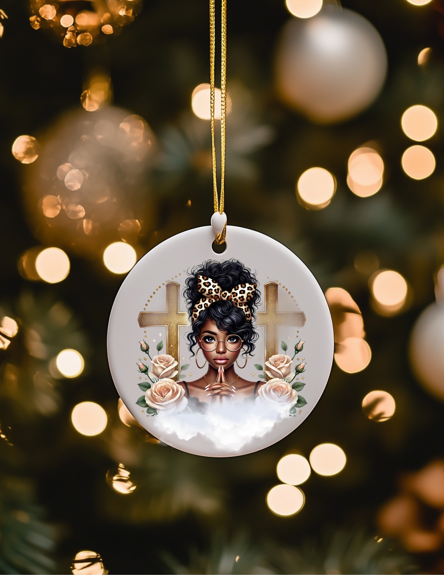 Praying Girl Christmas Ornament - S & M Unique Shirts, LLC