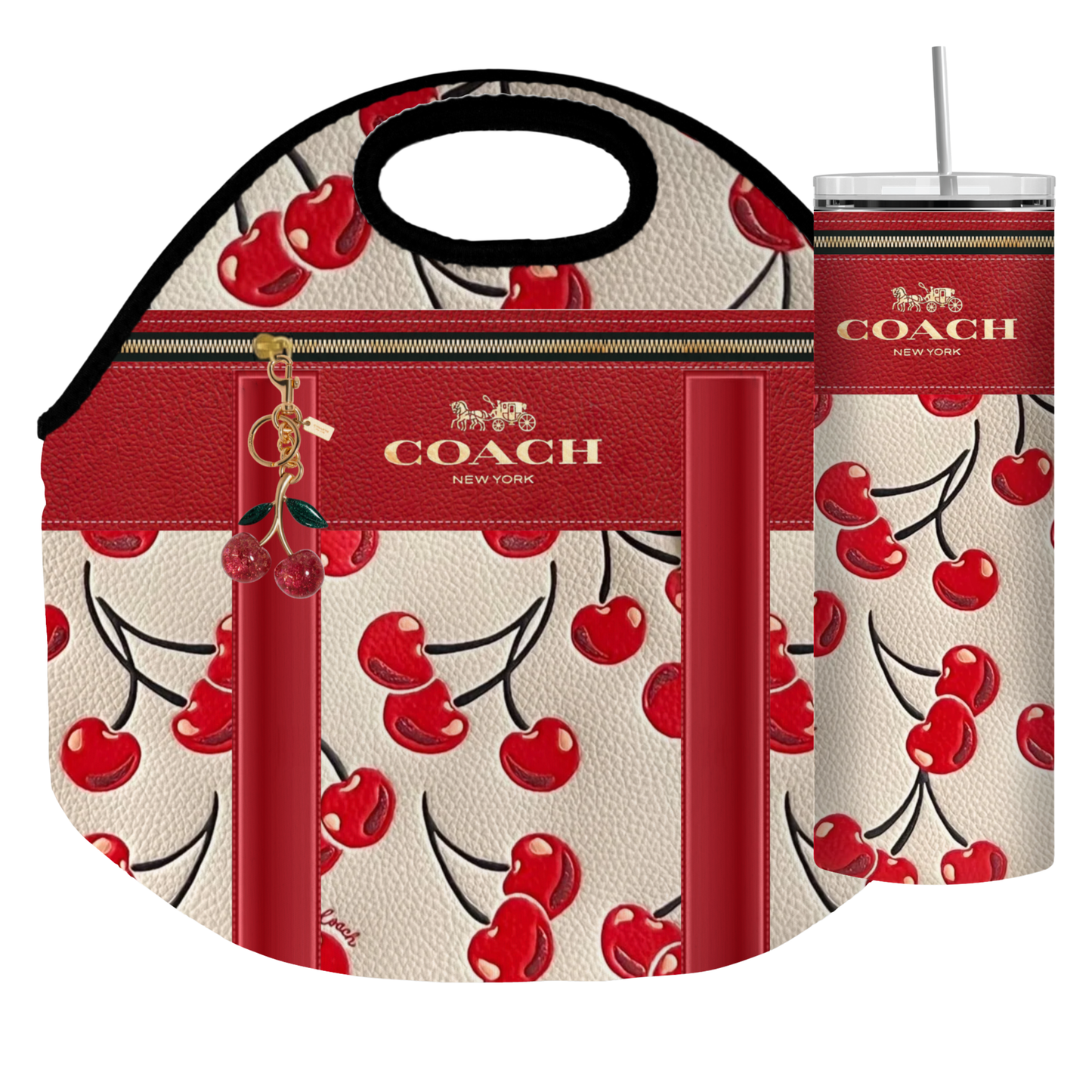 Stylish Purse-Inspired Lunch Tote, Coaster & Tumbler Set – Chic & Functional - 5