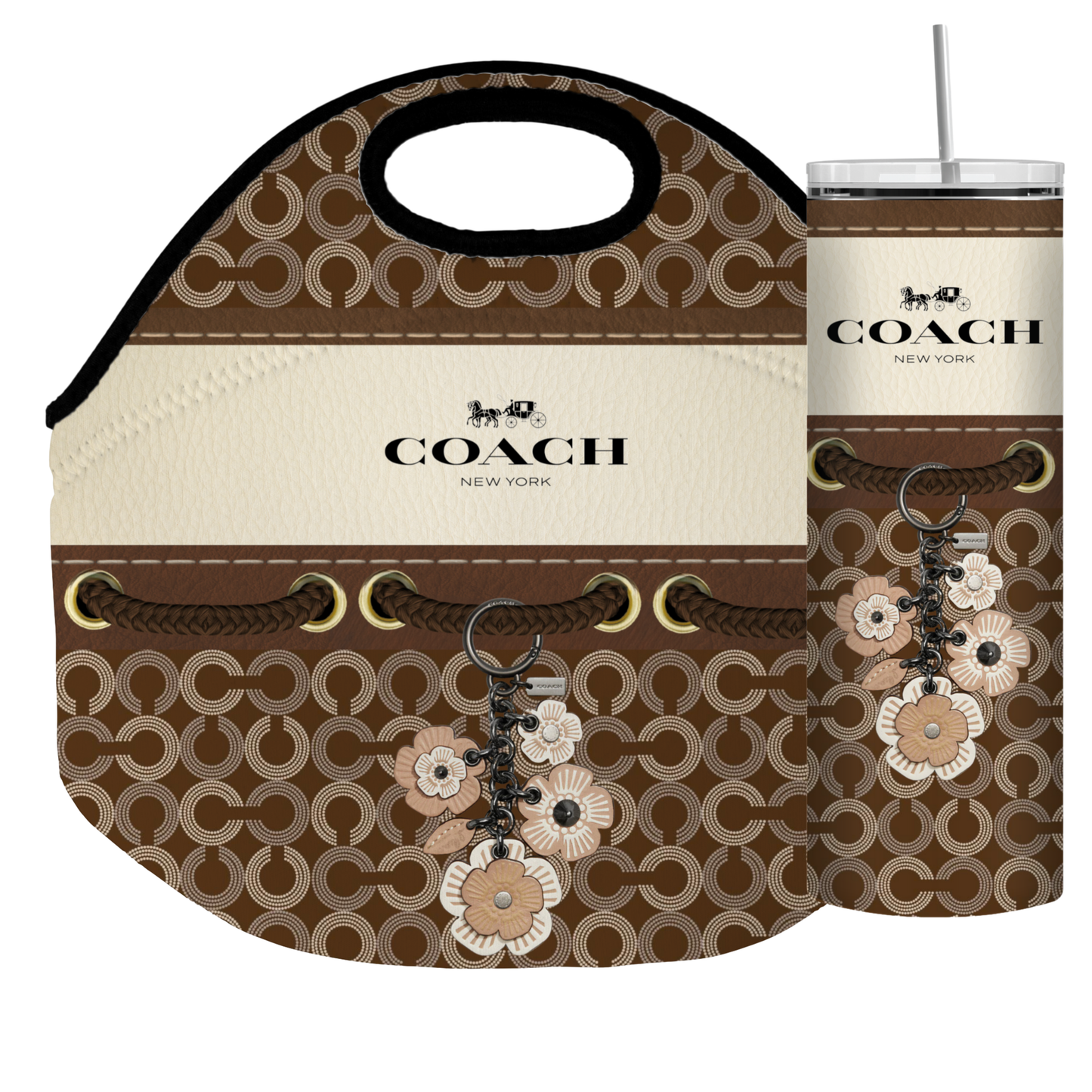 Stylish Purse-Inspired Lunch Tote, Coaster & Tumbler Set – Chic & Functional - 6