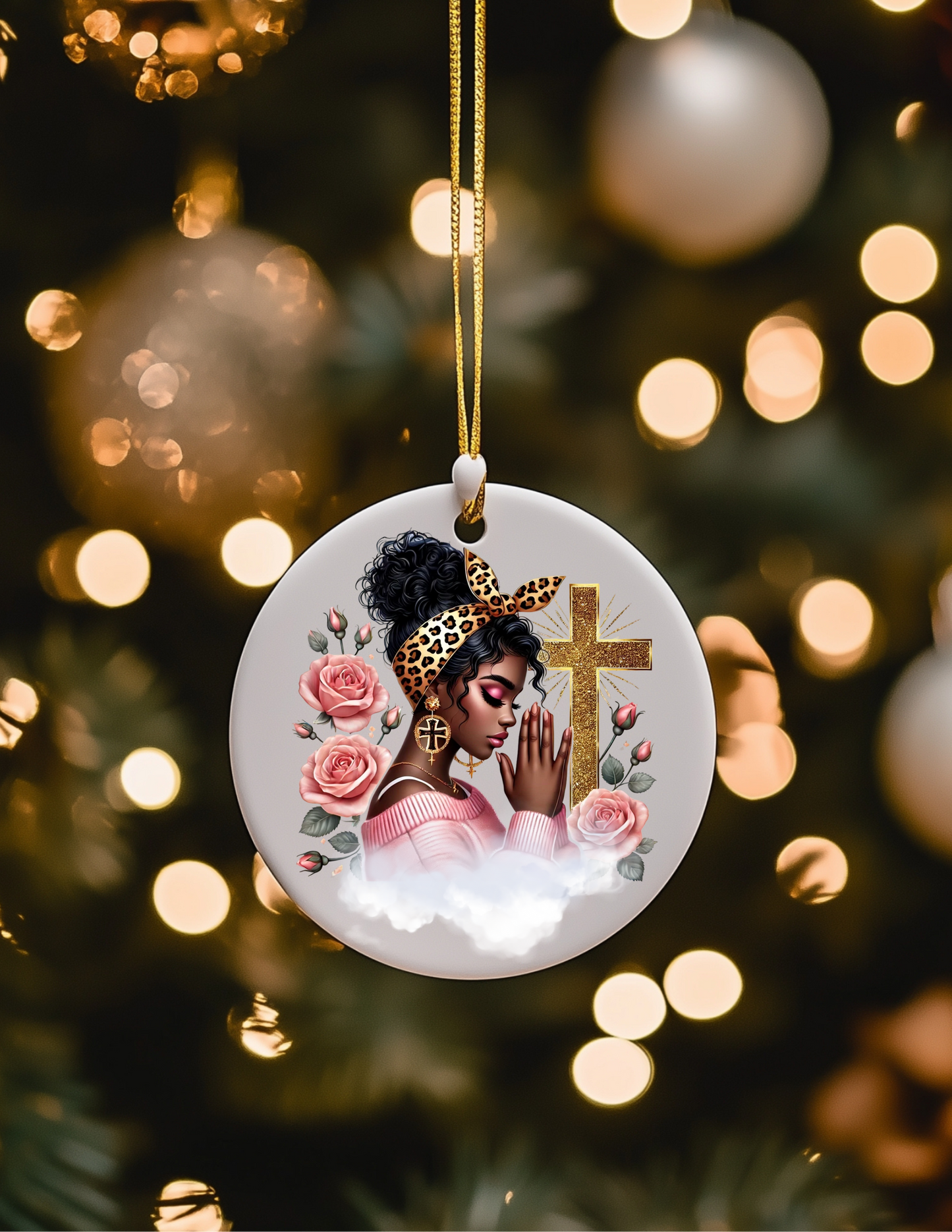 Praying Girl Christmas Ornament - S & M Unique Shirts, LLC