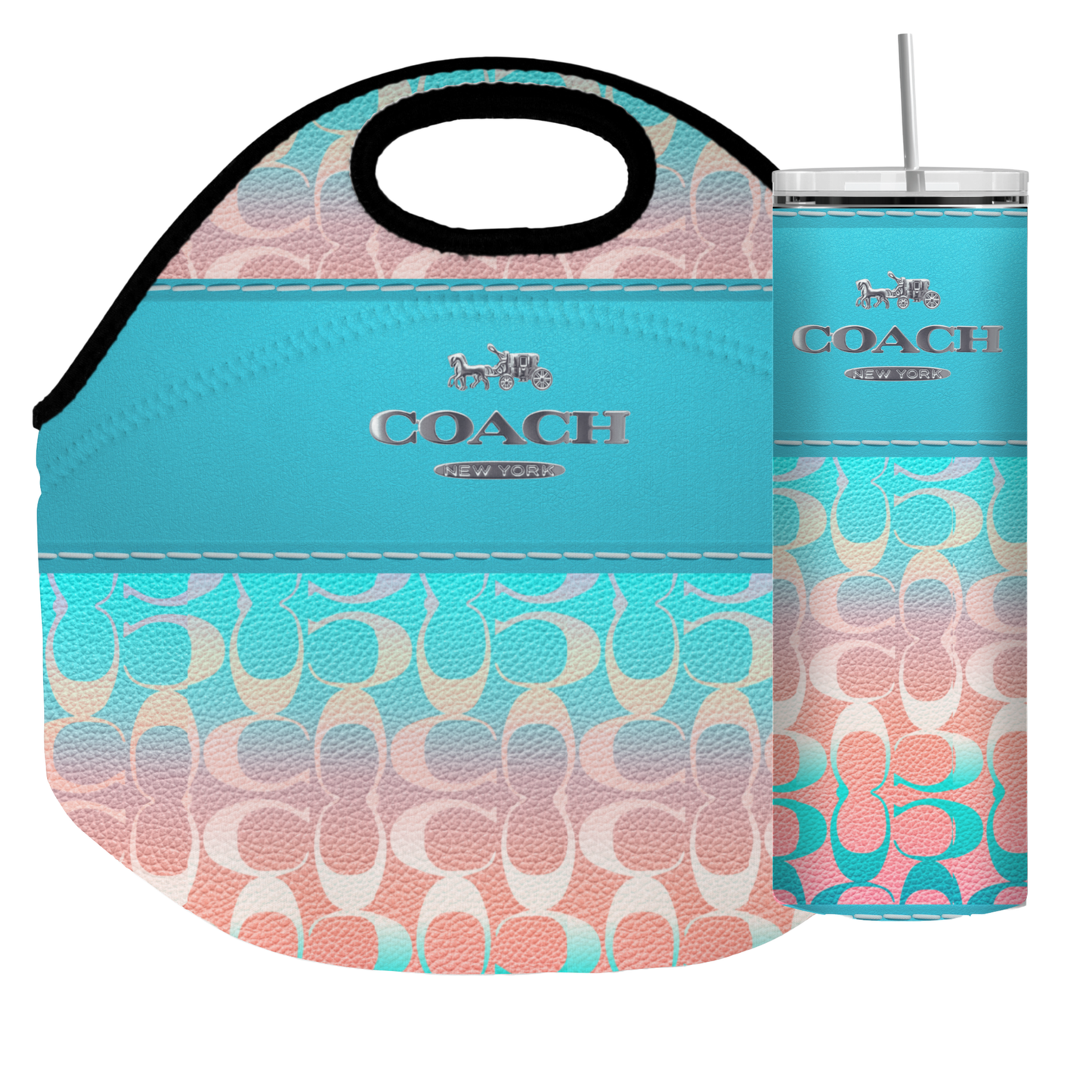 Stylish Purse-Inspired Lunch Tote, Coaster & Tumbler Set – Chic & Functional - 7