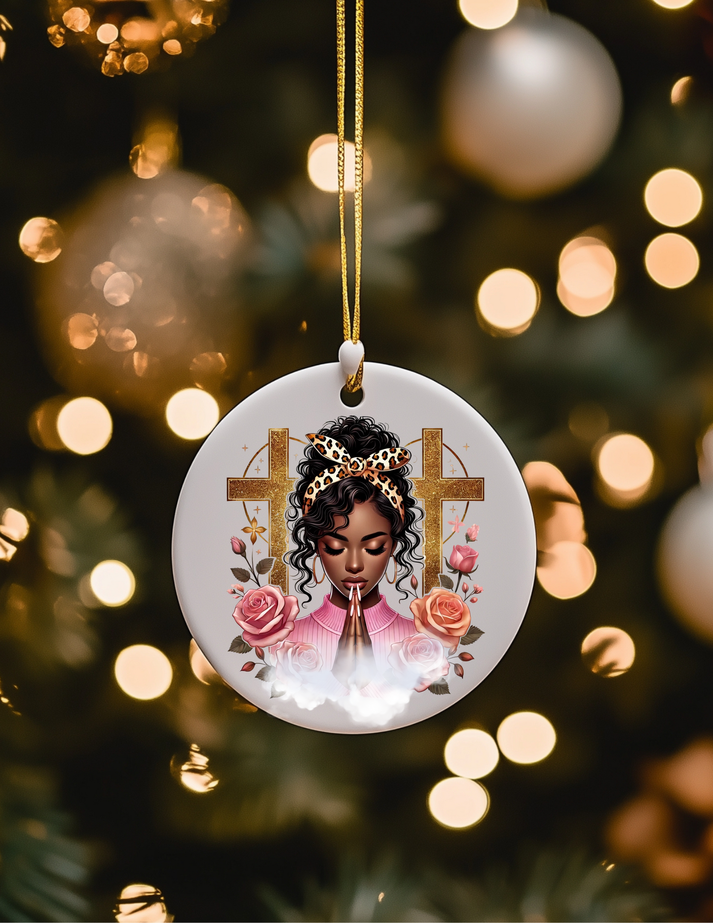 Praying Girl Christmas Ornament - S & M Unique Shirts, LLC