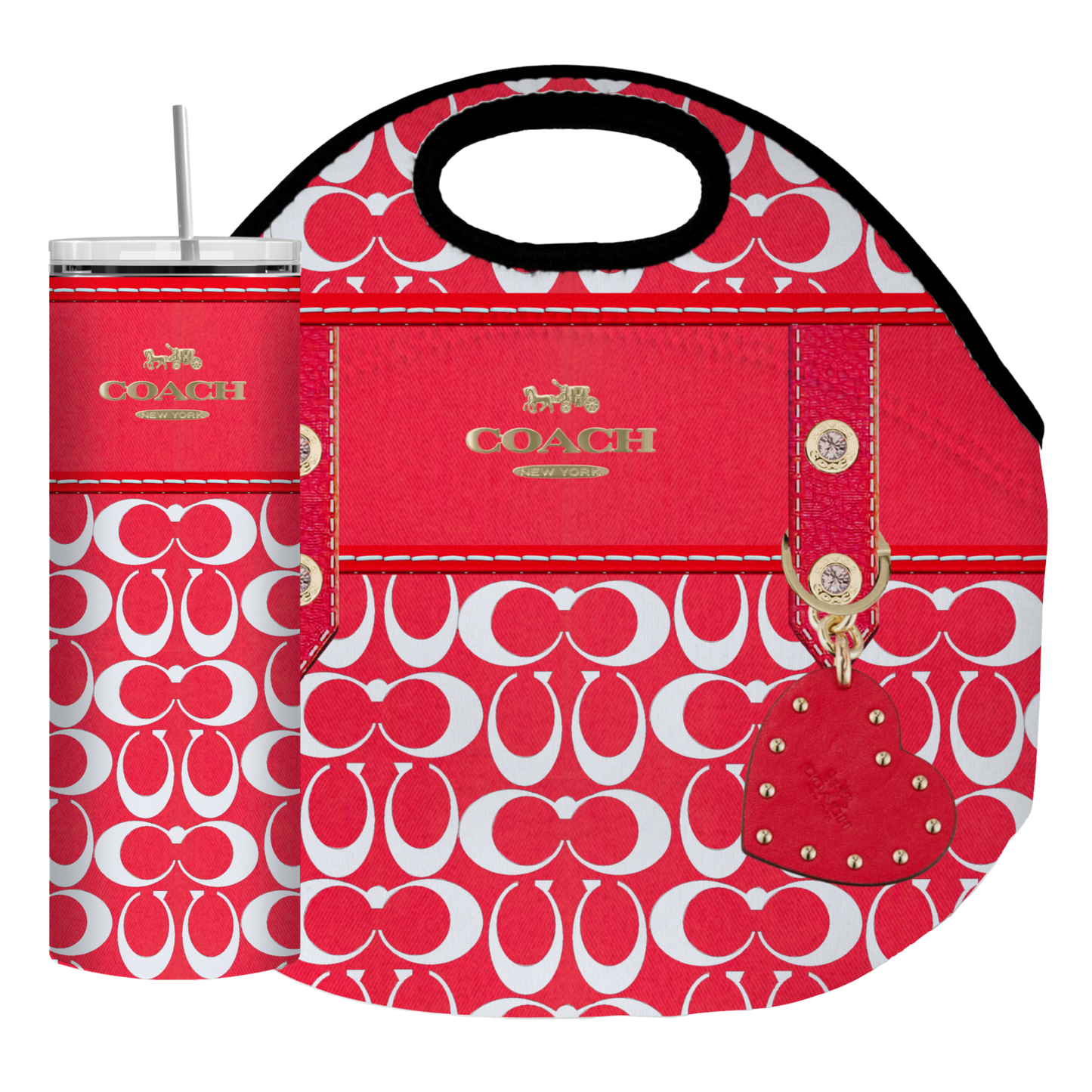 Stylish Purse-Inspired Lunch Tote, Coaster & Tumbler Set – Chic & Functional - 9