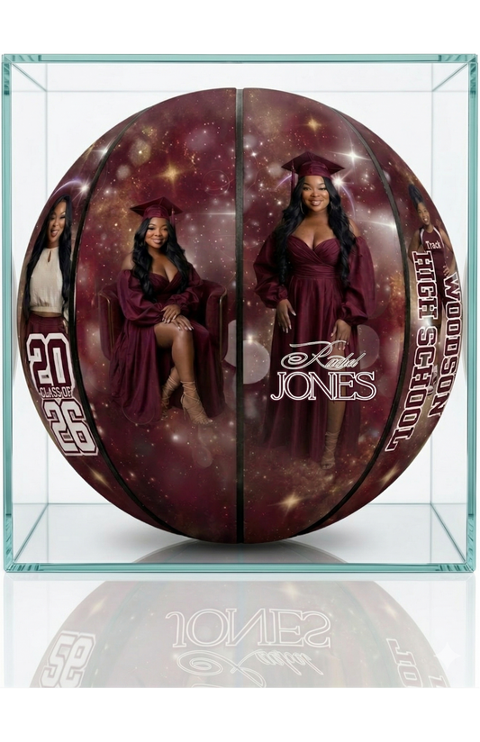 PRE - ORDER Custom Graduation Basketball | Class of 2026 Senior Sports Gift | Personalized Photo Basketball with Name | Custom School Colors