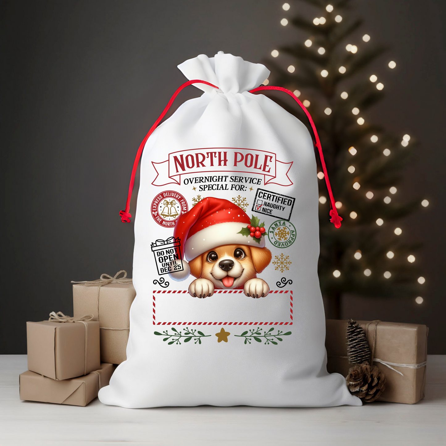 Christmas Santa Sacks - Personalize - S & M Unique Shirts, LLC