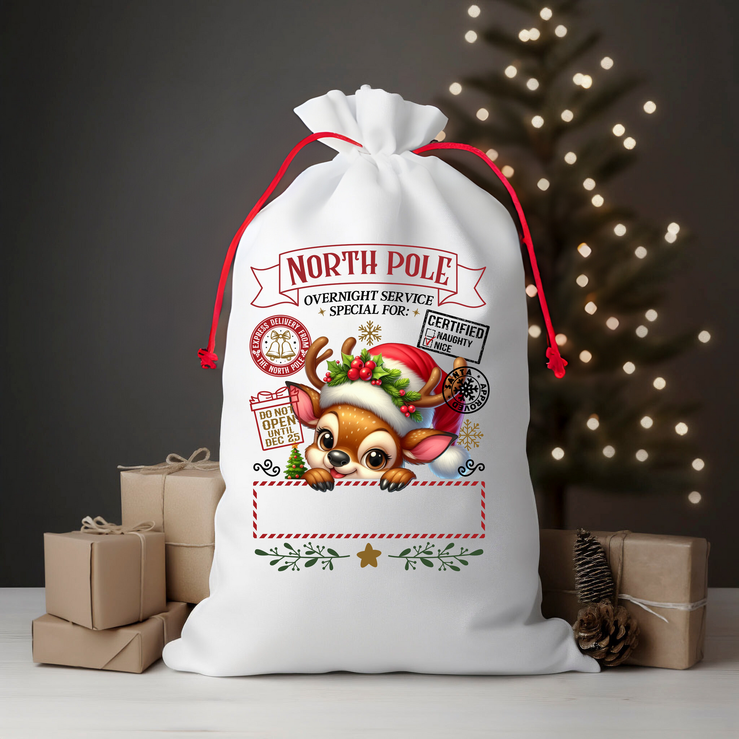 Christmas Santa Sacks - Personalize - S & M Unique Shirts, LLC