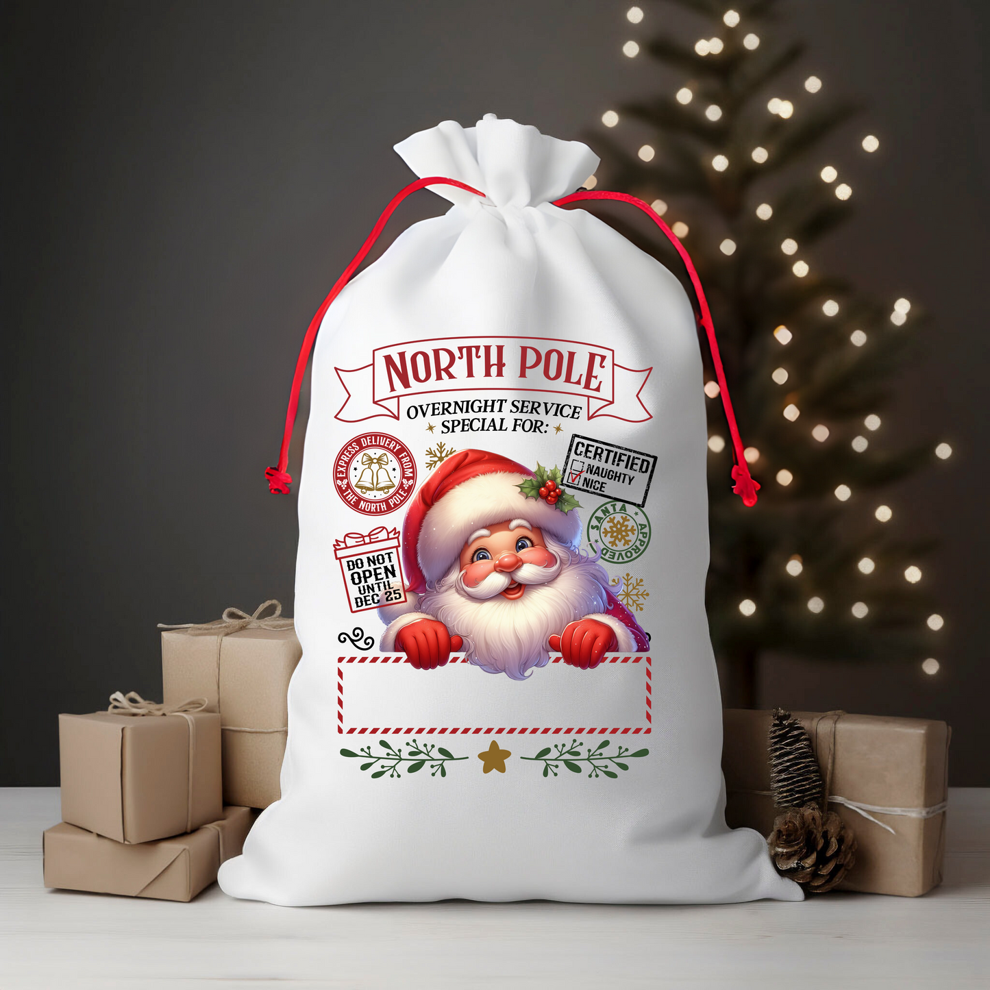 Christmas Santa Sacks - Personalize - S & M Unique Shirts, LLC