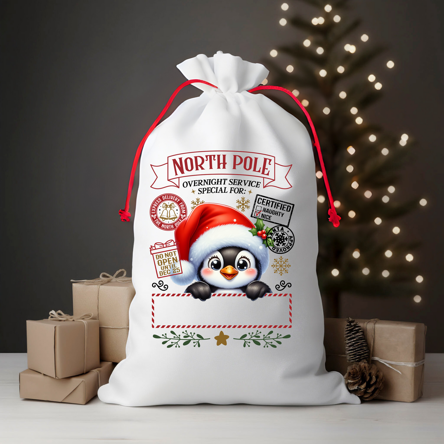 Christmas Santa Sacks - Personalize - S & M Unique Shirts, LLC