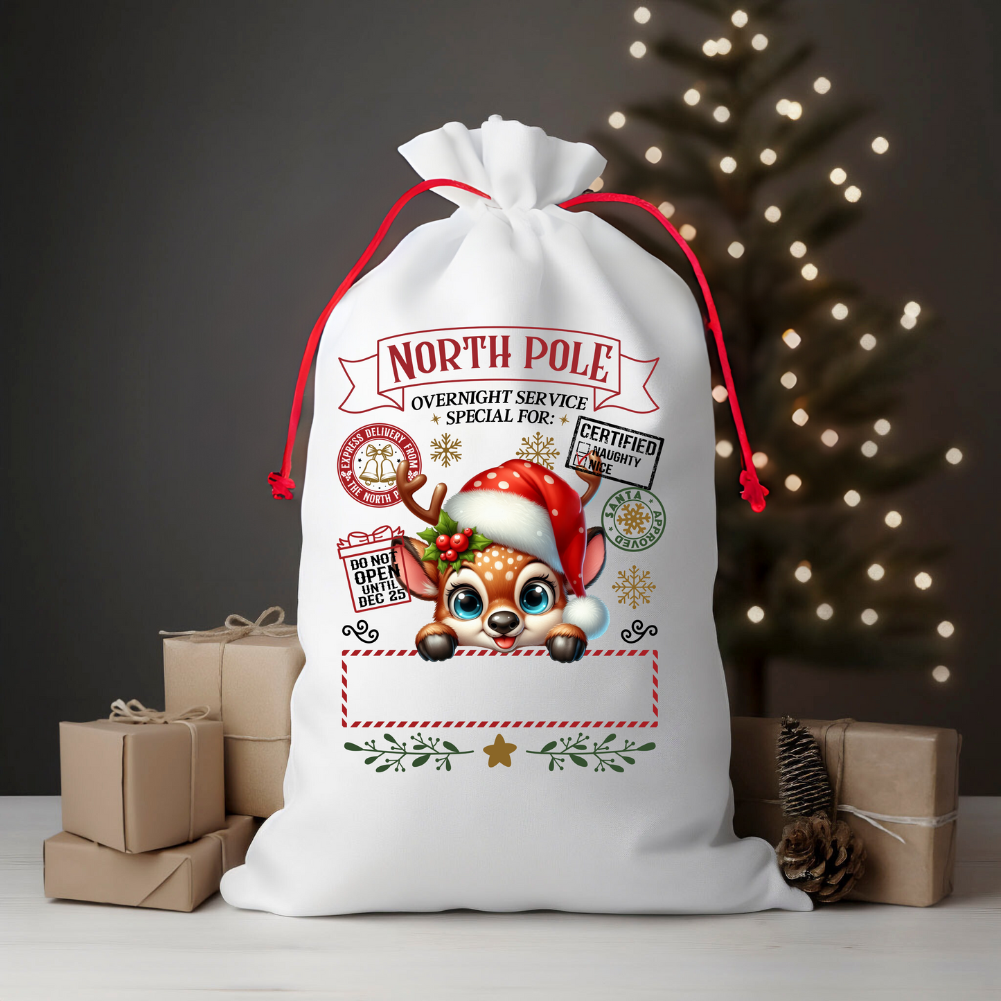 Christmas Santa Sacks - Personalize - S & M Unique Shirts, LLC