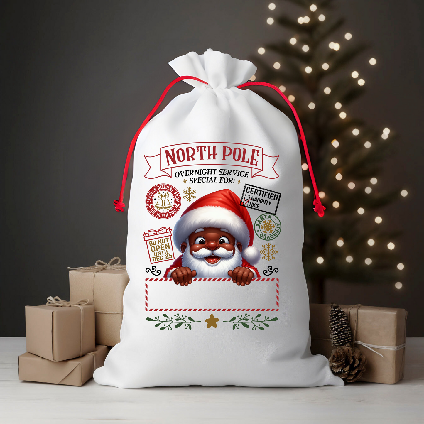 Christmas Santa Sacks - Personalize - S & M Unique Shirts, LLC