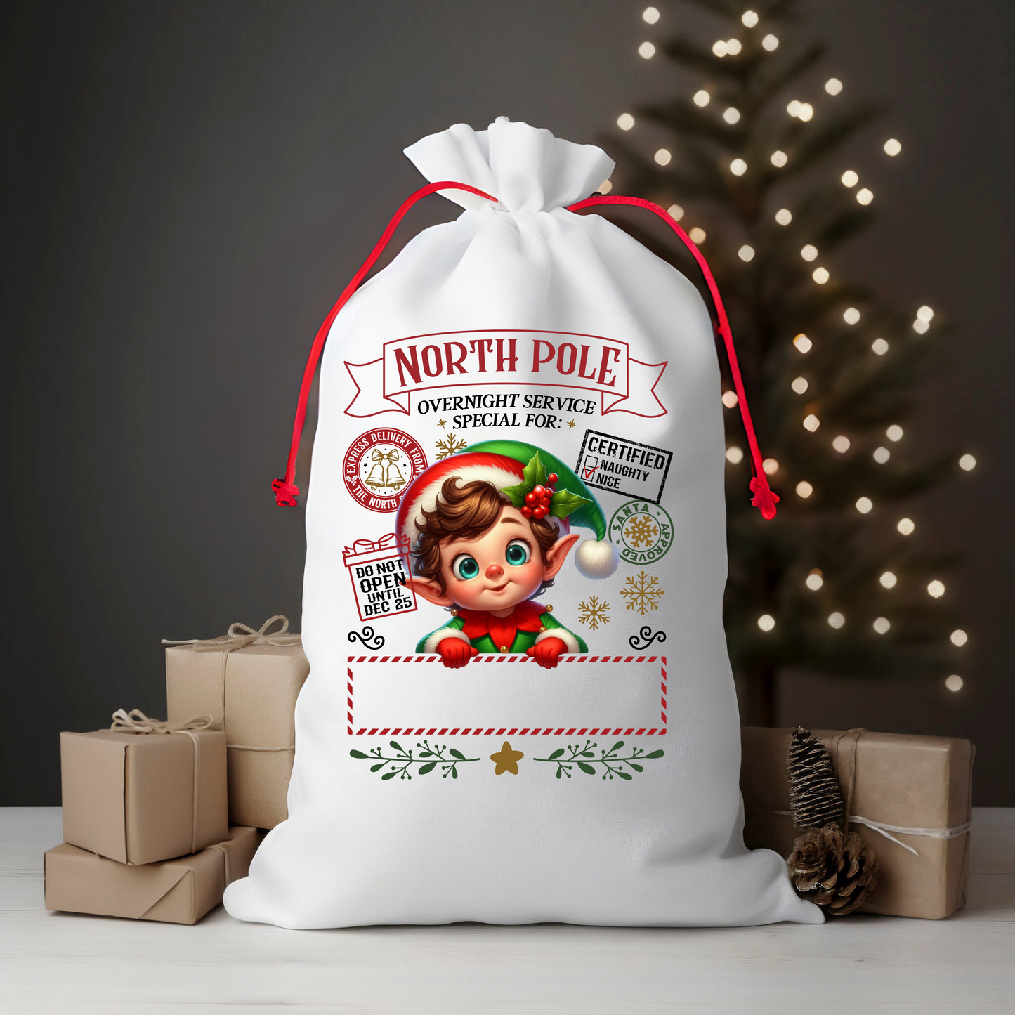 Christmas Santa Sacks - Personalize - S & M Unique Shirts, LLC