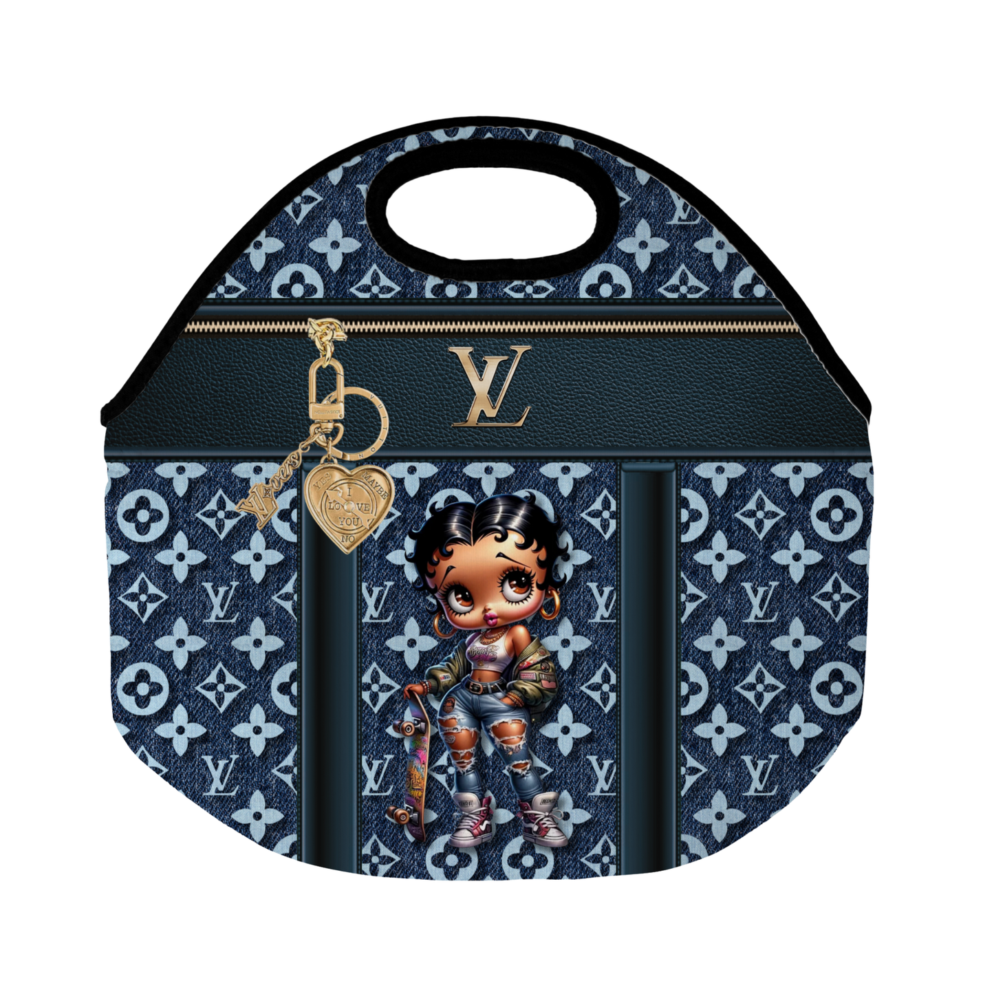 Stylish Purse-Inspired Denim Blue w/BB Tote, Coaster, Tumbler or Set – 12 (1) and 13 (1)