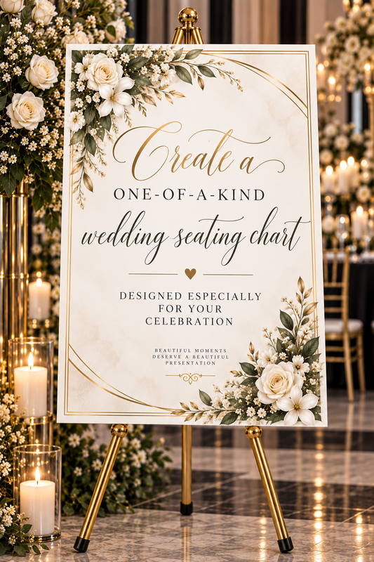 Design Your Own Custom Wedding Seating Chart | Acrylic or Foam Board
