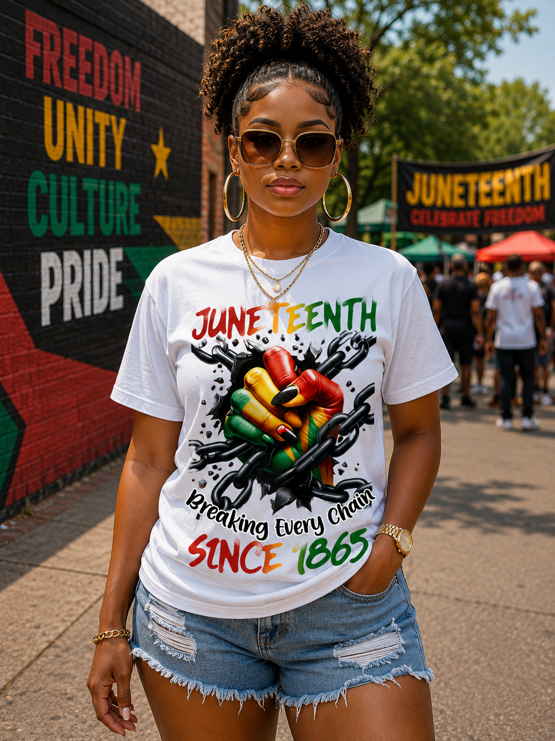Juneteenth Shirts | Breaking Every Chain Since 1865 | Custom Event & Group Tees | Cultural Pride Apparel