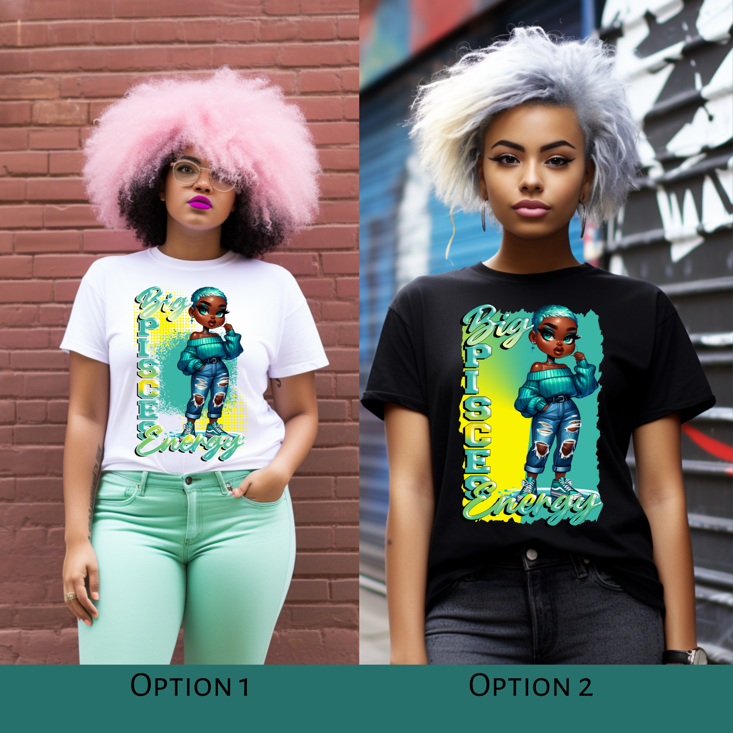 Big Pisces Energy Birthday T-Shirt | Afro Woman Zodiac Tee | Pisces Season Shirt - S & M Unique Shirts, LLC