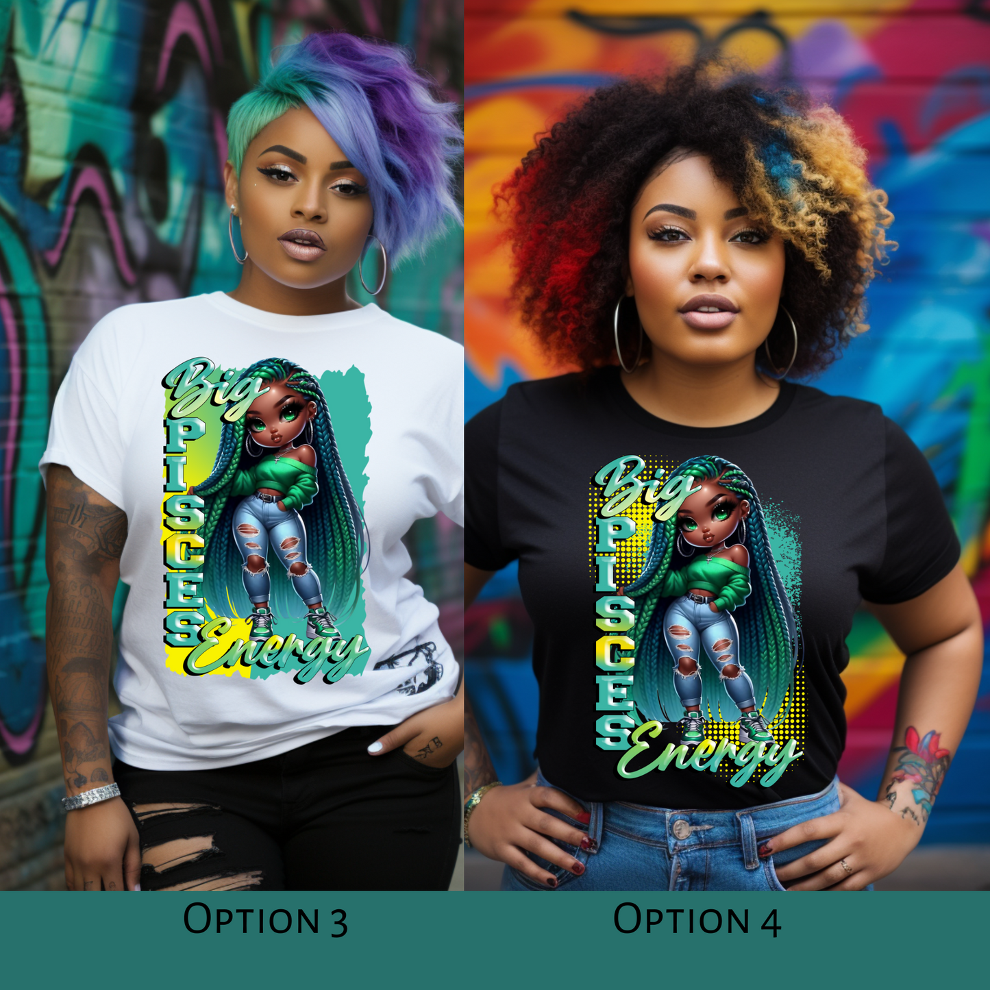 Big Pisces Energy Birthday T-Shirt | Afro Woman Zodiac Tee | Pisces Season Shirt - S & M Unique Shirts, LLC