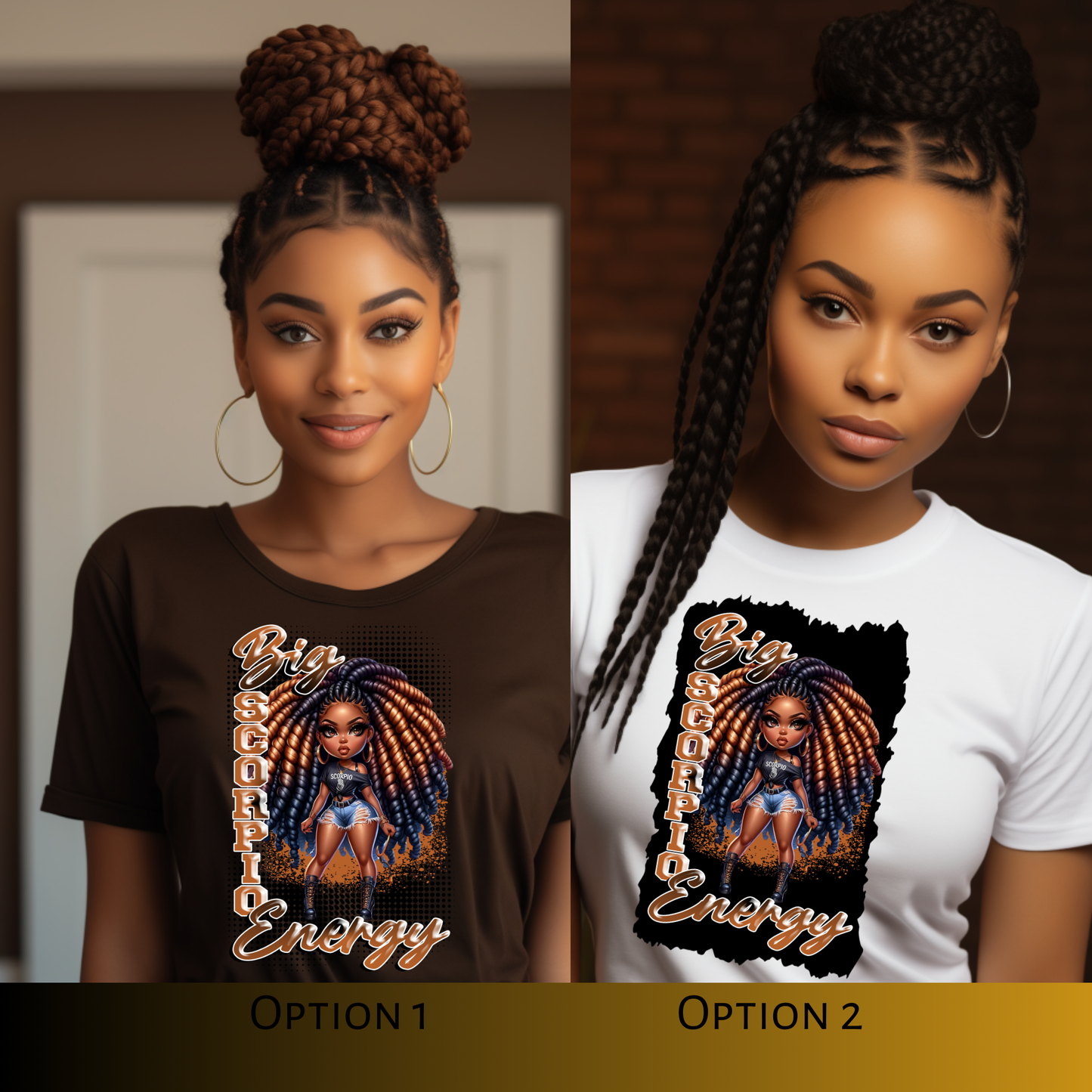 Big Scorpio Energy Birthday T-Shirt | Afro Woman Zodiac Tee | Scorpio Season Shirt - S & M Unique Shirts, LLC