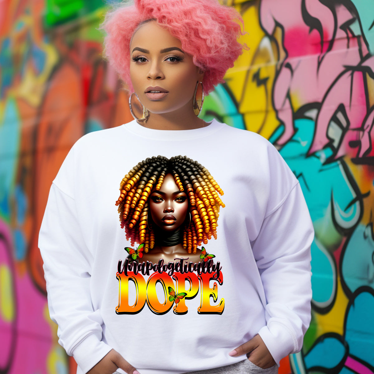 Unapologetically Dope Sweatshirt | Black Girl Magic Sweatshirt | Faith & Confidence Apparel -1A - S & M Unique Shirts, LLC