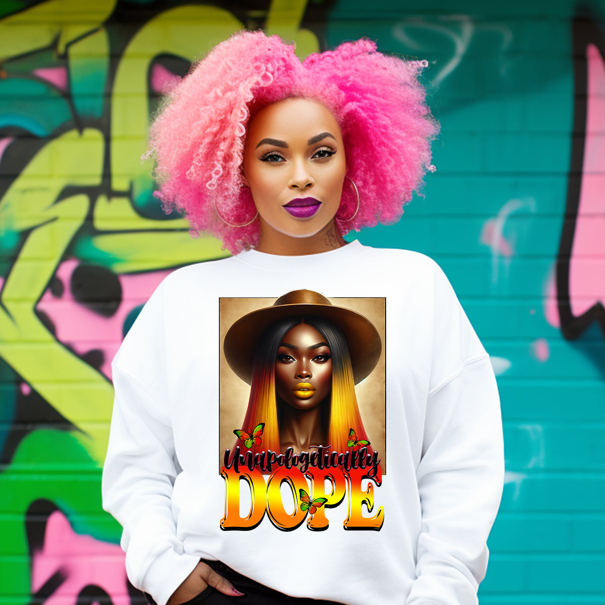 Unapologetically Dope Sweatshirt | Black Girl Magic Sweatshirt | Faith & Confidence Apparel -2A - S & M Unique Shirts, LLC