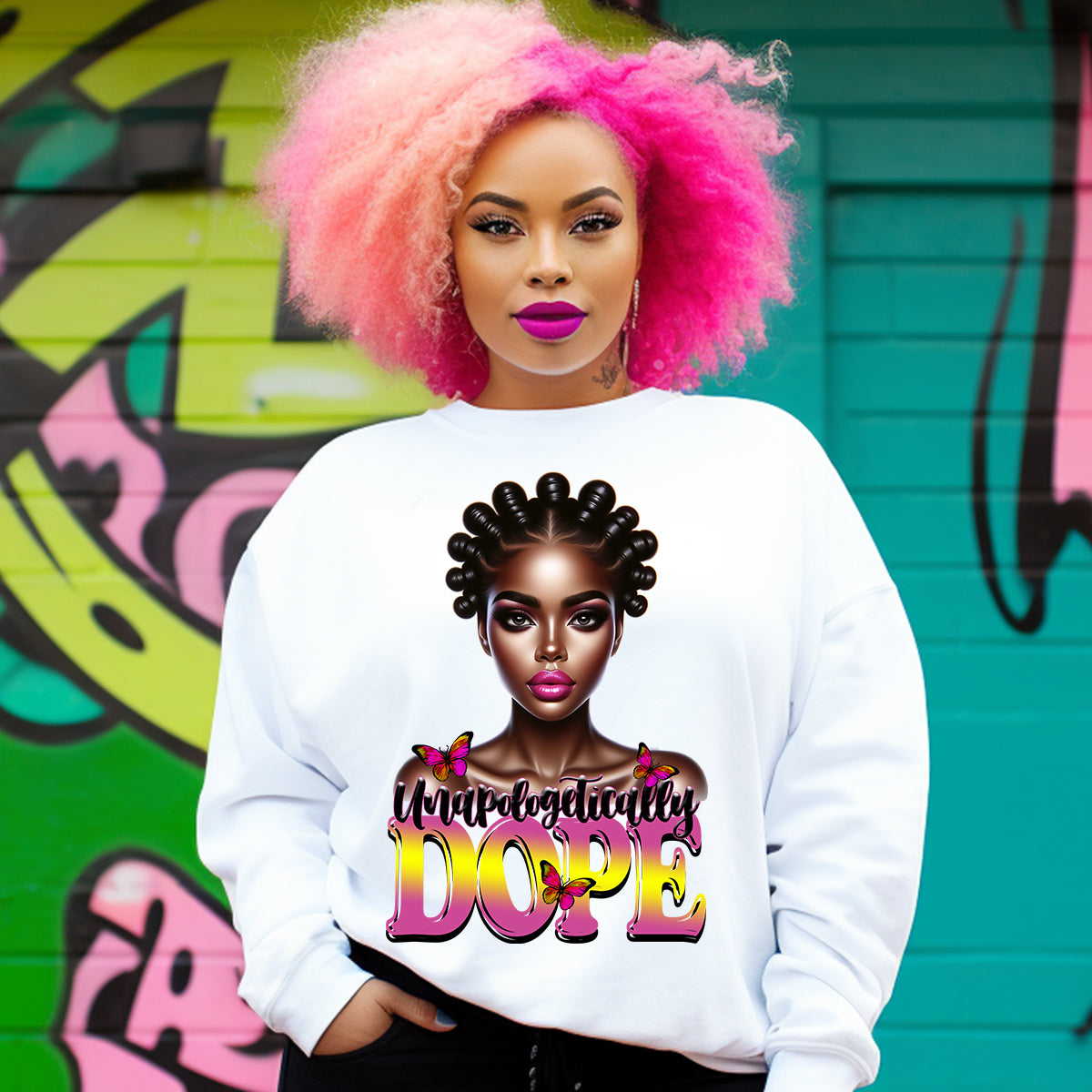 Unapologetically Dope Sweatshirt | Black Girl Magic Sweatshirt | Faith & Confidence Apparel -5A - S & M Unique Shirts, LLC
