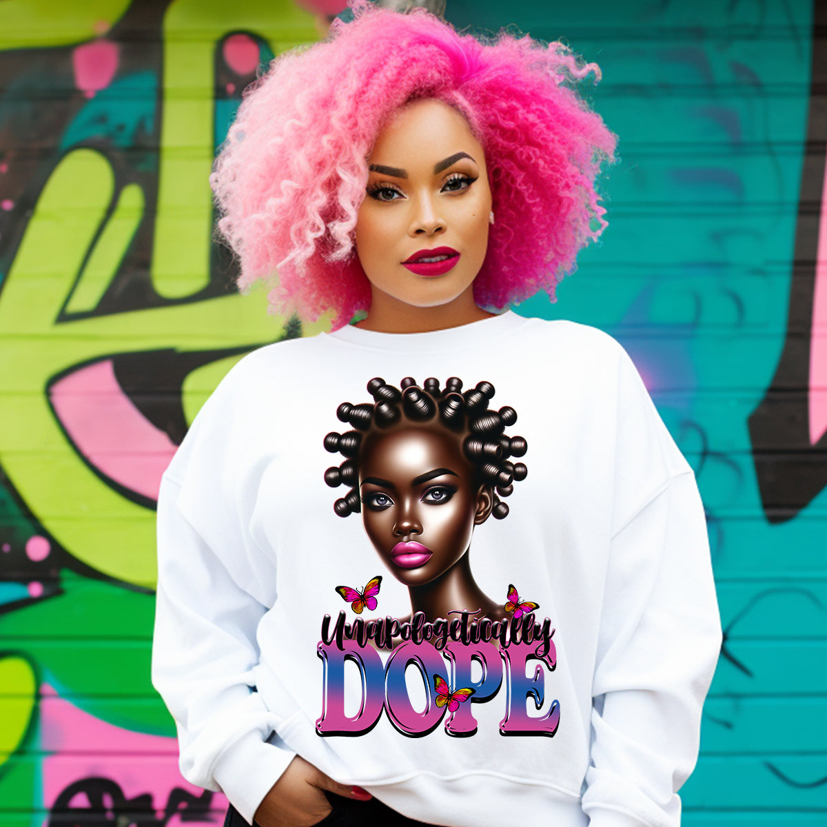 Unapologetically Dope Sweatshirt | Black Girl Magic Sweatshirt | Faith & Confidence Apparel -3A - S & M Unique Shirts, LLC