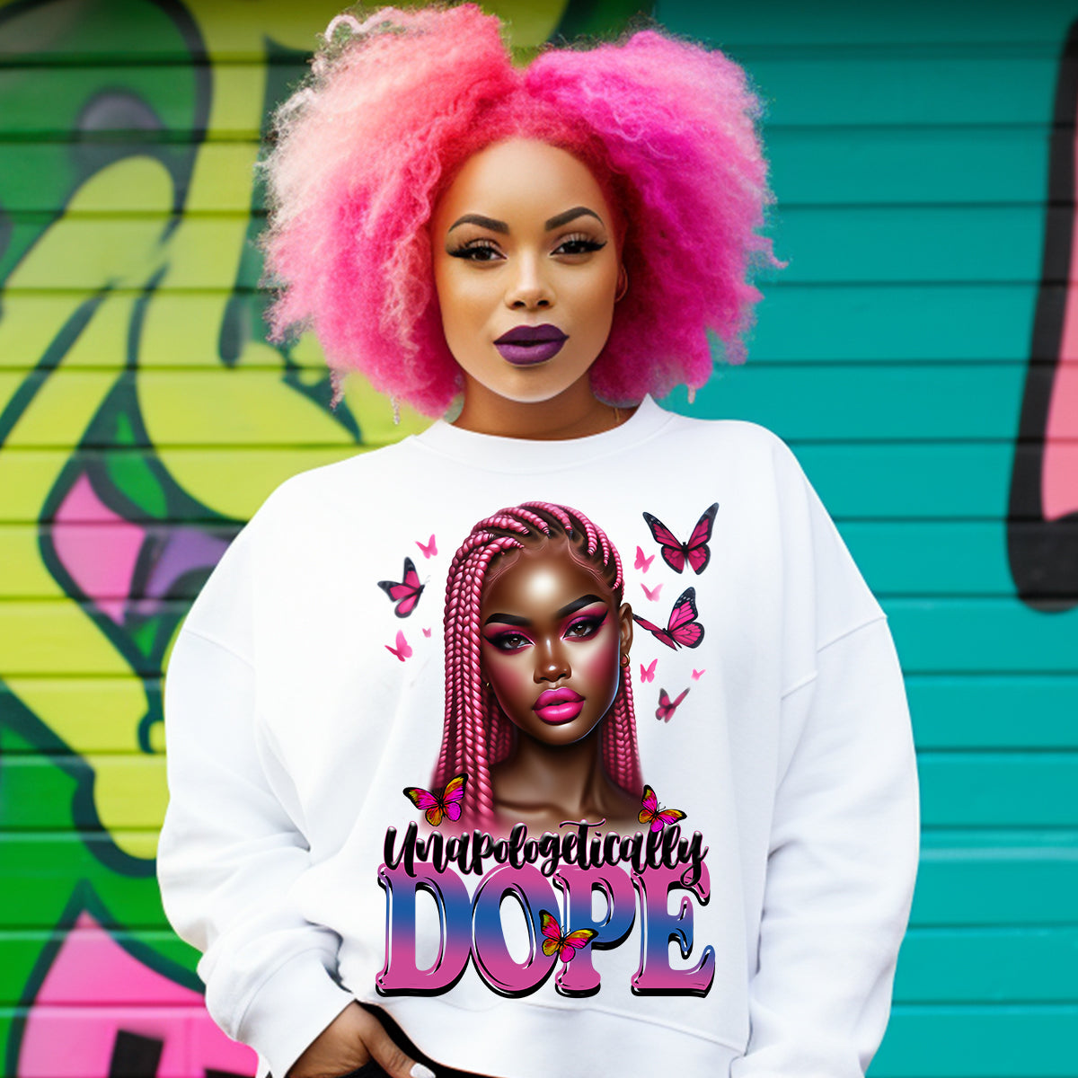 Unapologetically Dope Sweatshirt | Black Girl Magic Sweatshirt | Faith & Confidence Apparel -6A - S & M Unique Shirts, LLC