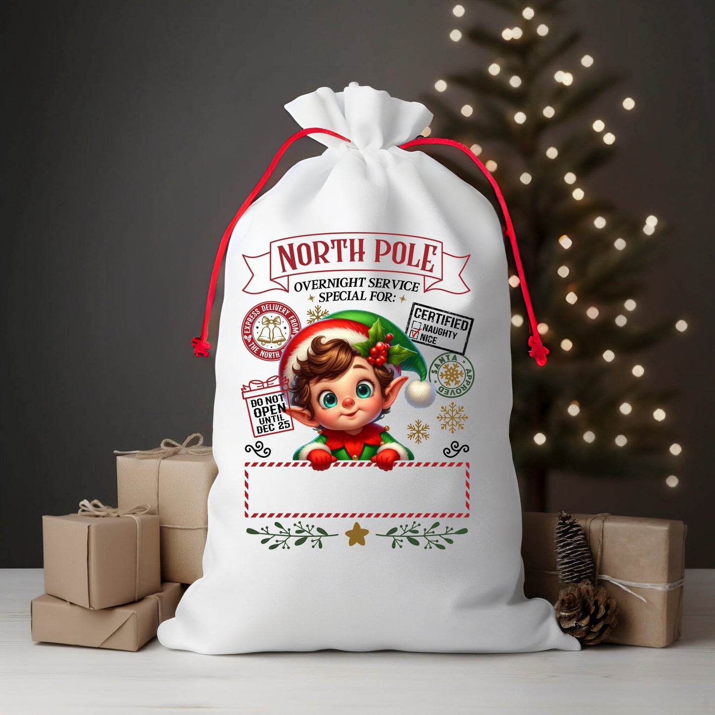 Christmas Santa Sacks - Personalize - S & M Unique Shirts, LLC
