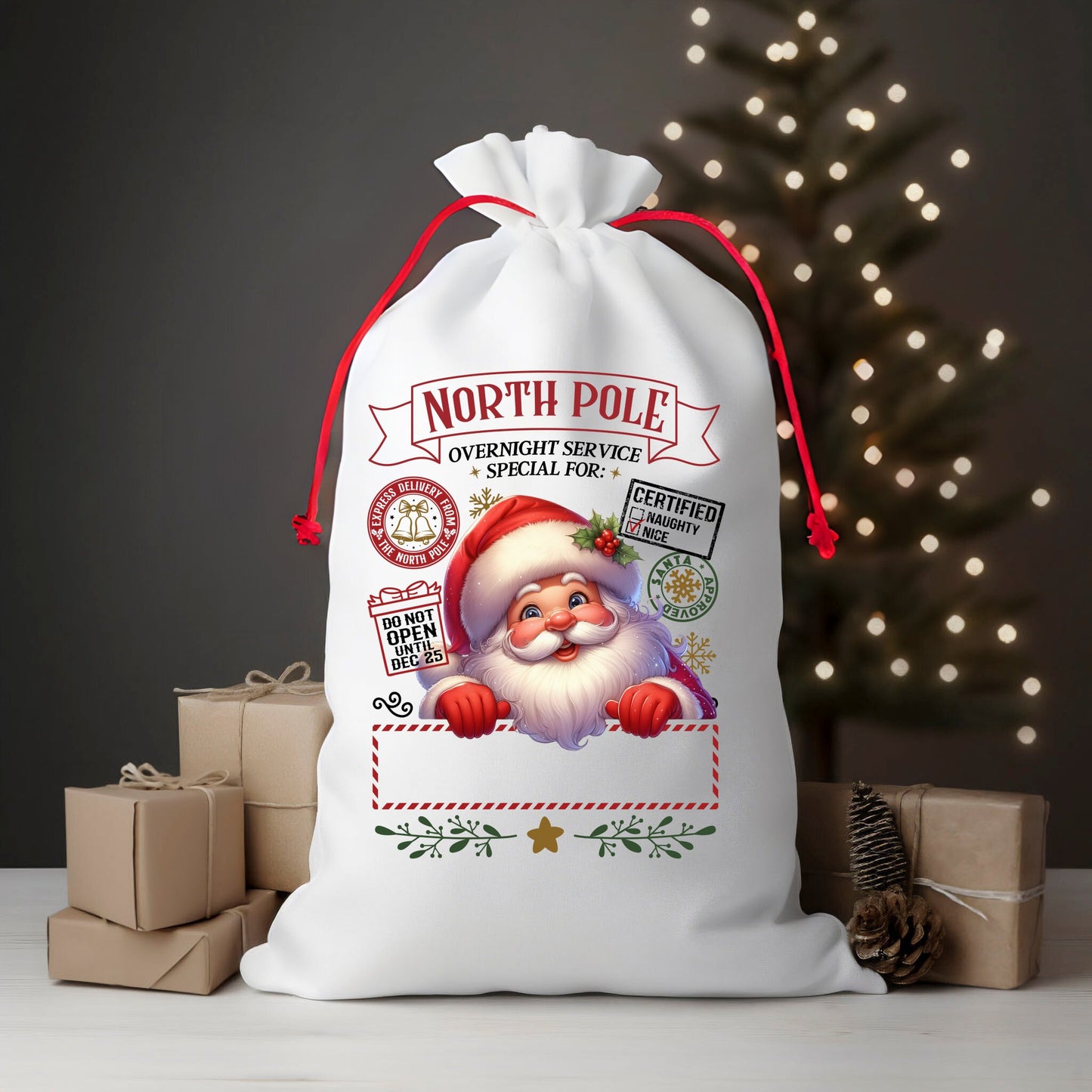 Christmas Santa Sacks - Personalize - S & M Unique Shirts, LLC
