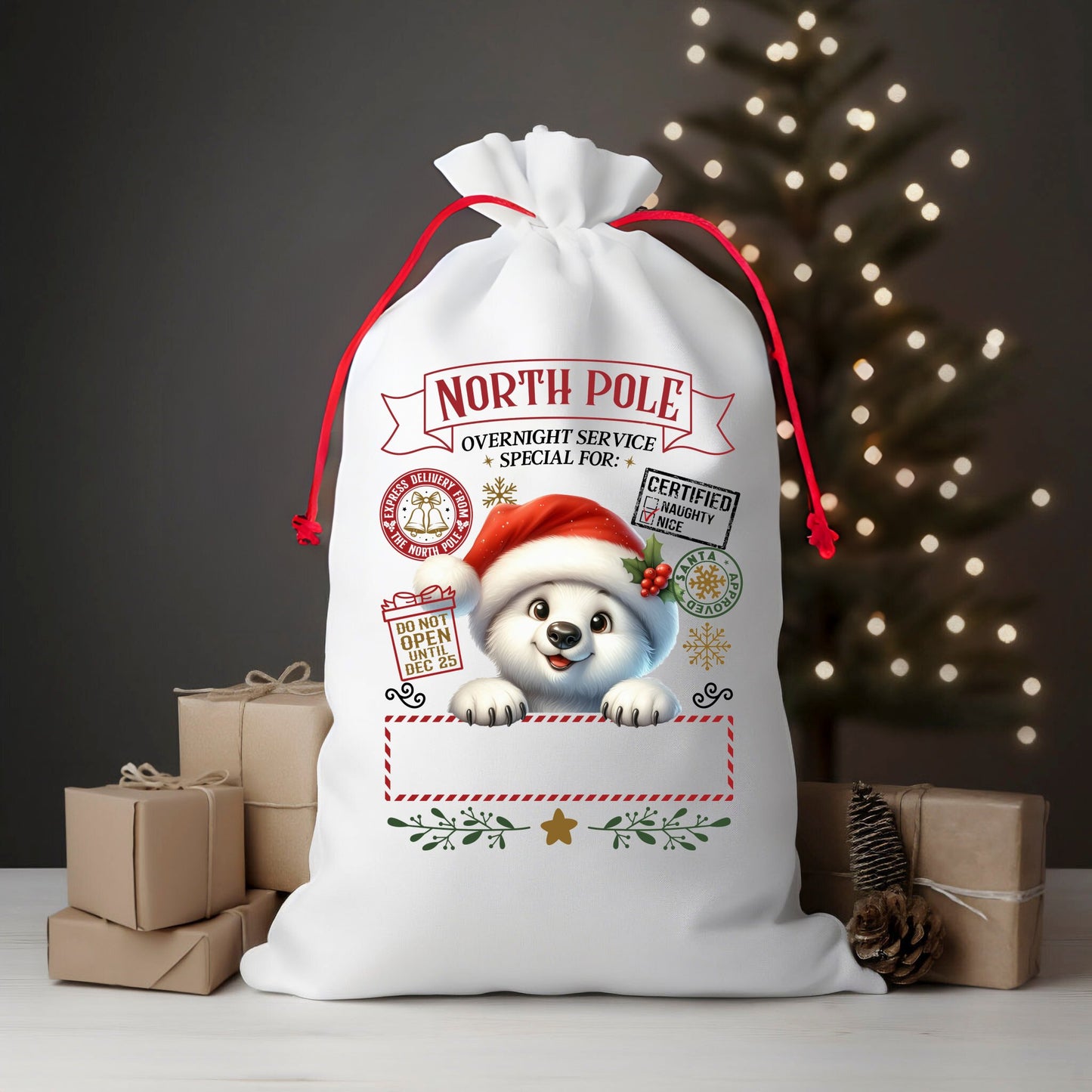 Christmas Santa Sacks - Personalize - S & M Unique Shirts, LLC