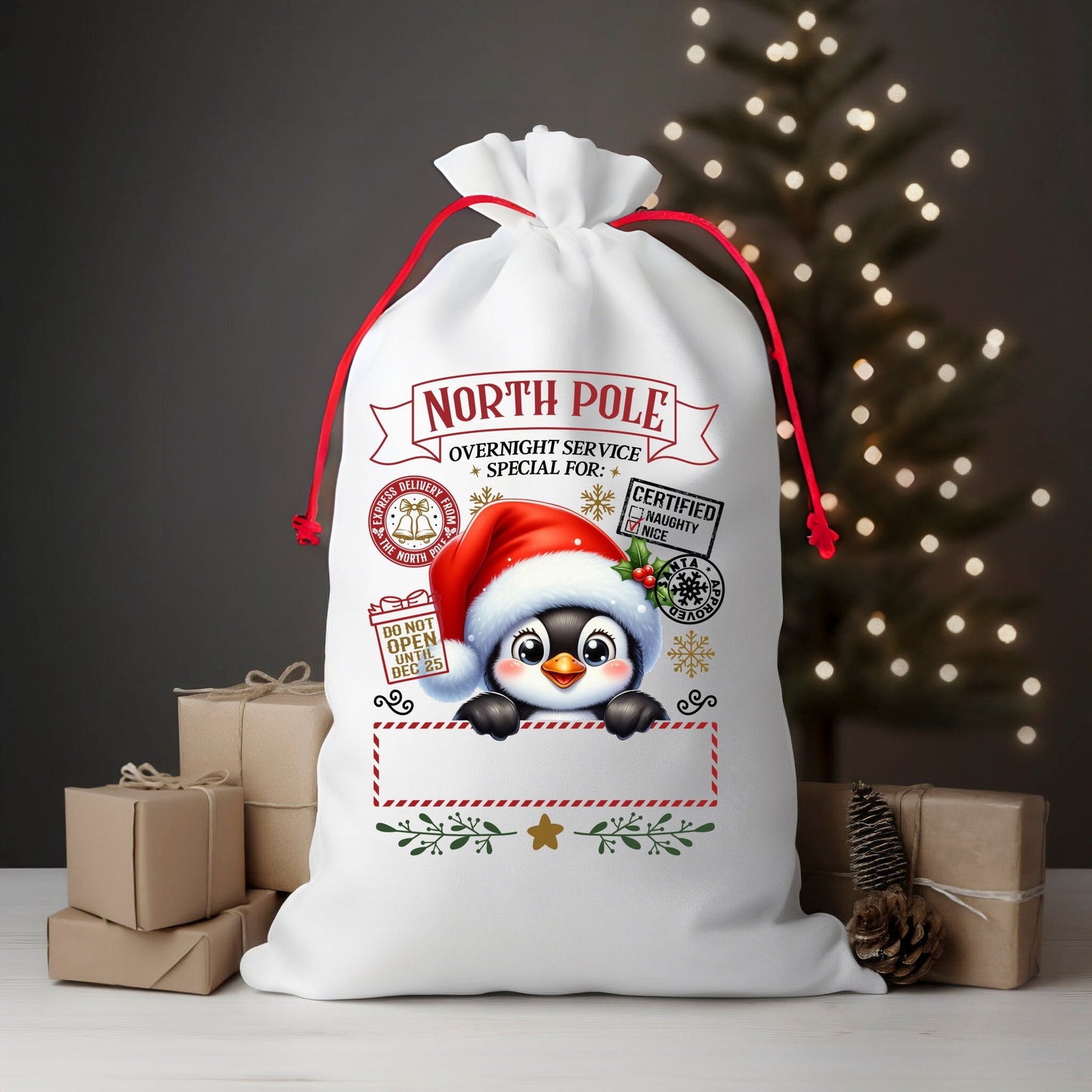 Christmas Santa Sacks - Personalize - S & M Unique Shirts, LLC