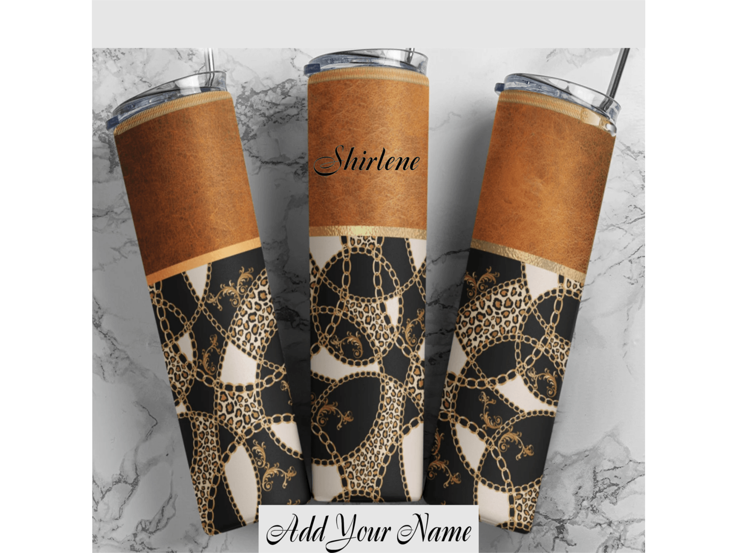 Add Your Name Luxury Designer Style Fashion Tumblers - smuniqueshirts