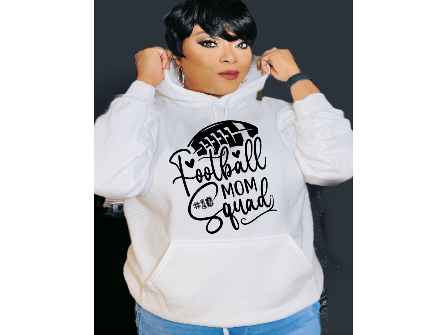 Football Mom Squad T-shirt or Sweatshirt - smuniqueshirts
