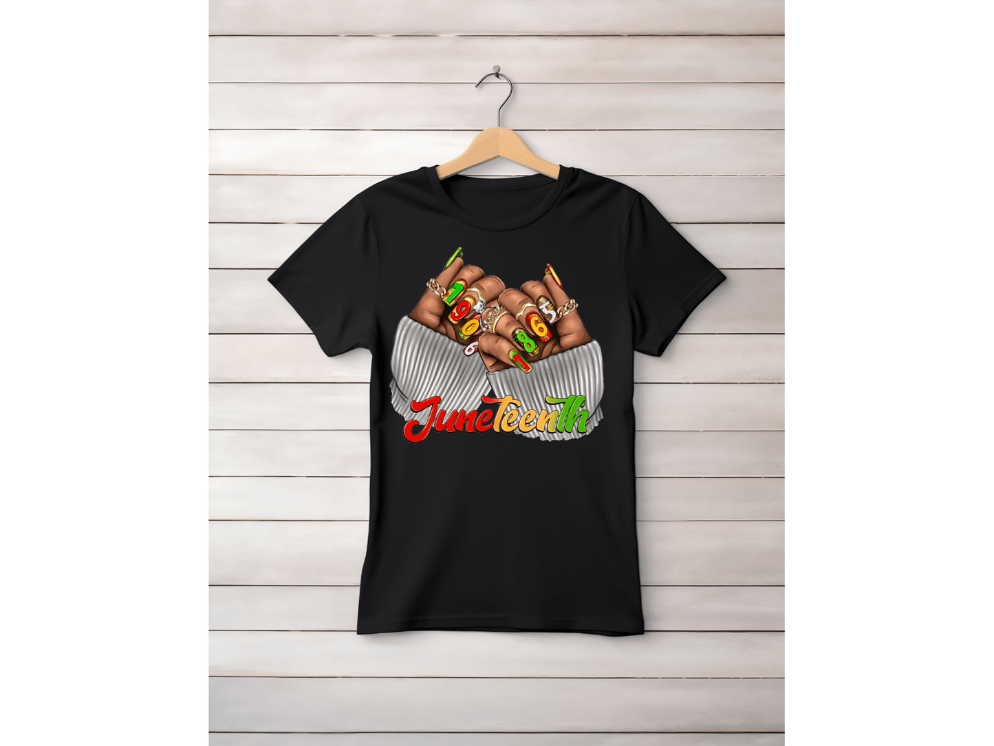 Juneteenth Black Woman Nails T-Shirt