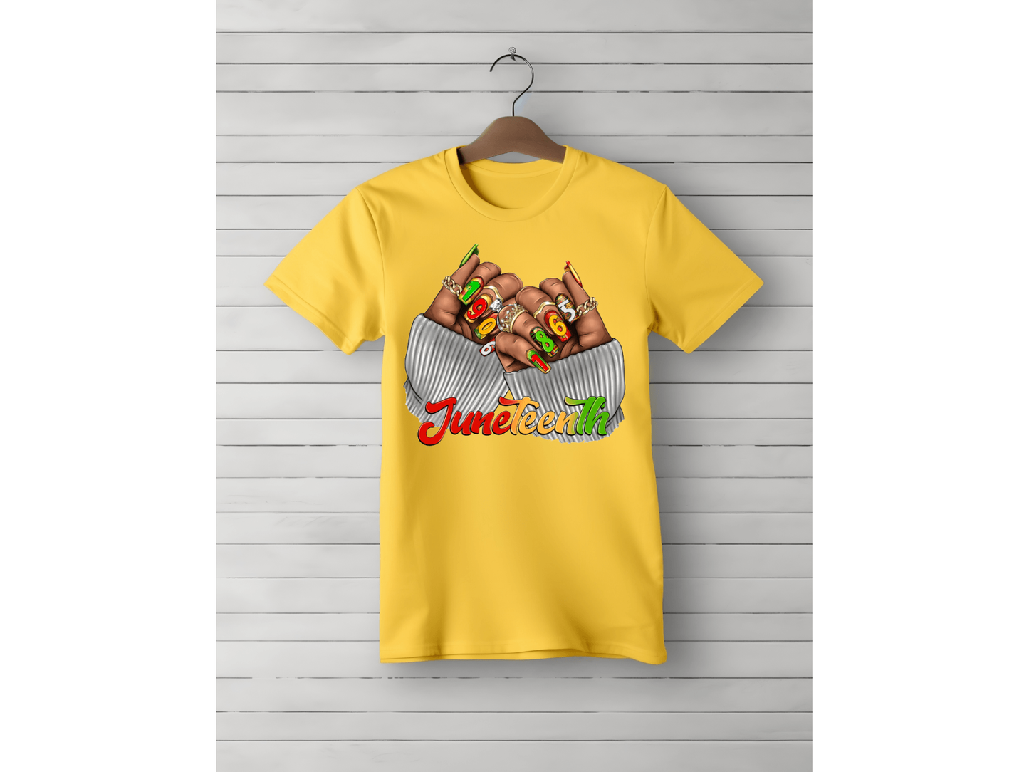 Juneteenth Black Woman Nails T-Shirt
